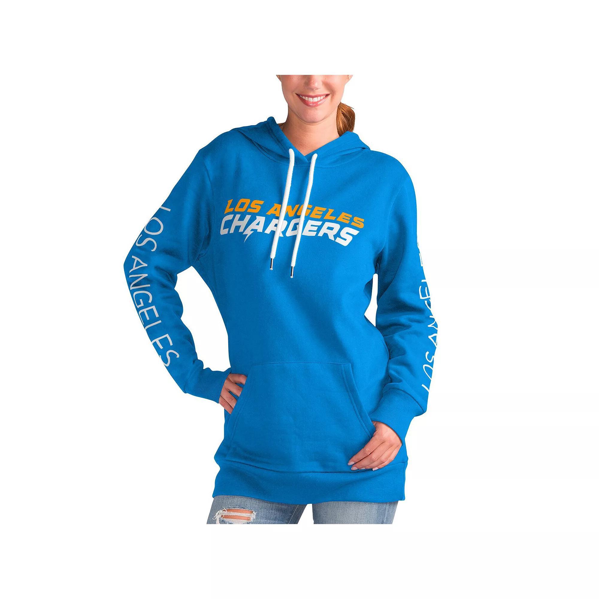 Women's G-III 4Her by Carl Banks Powder Blue Los Angeles Chargers Extra Inning Pullover Hoodie,  Product Image