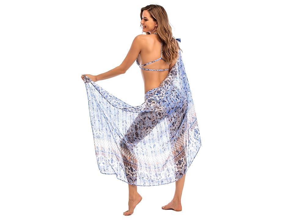 Lucky Brand Blossom Convertible Sarong Cover-Up Women's Swimwear Product Image