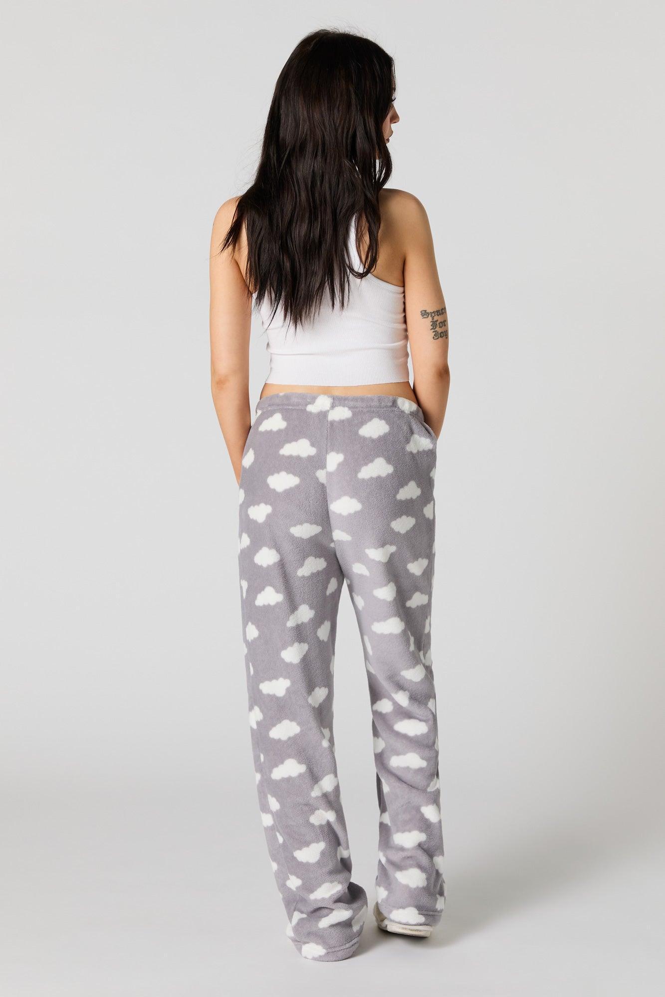 Printed Plush Pajama Pant Female Product Image