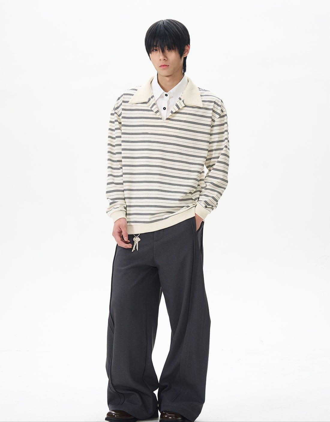 RT No. 12421 DRAPE CASUAL STRAIGHT PANTS Product Image