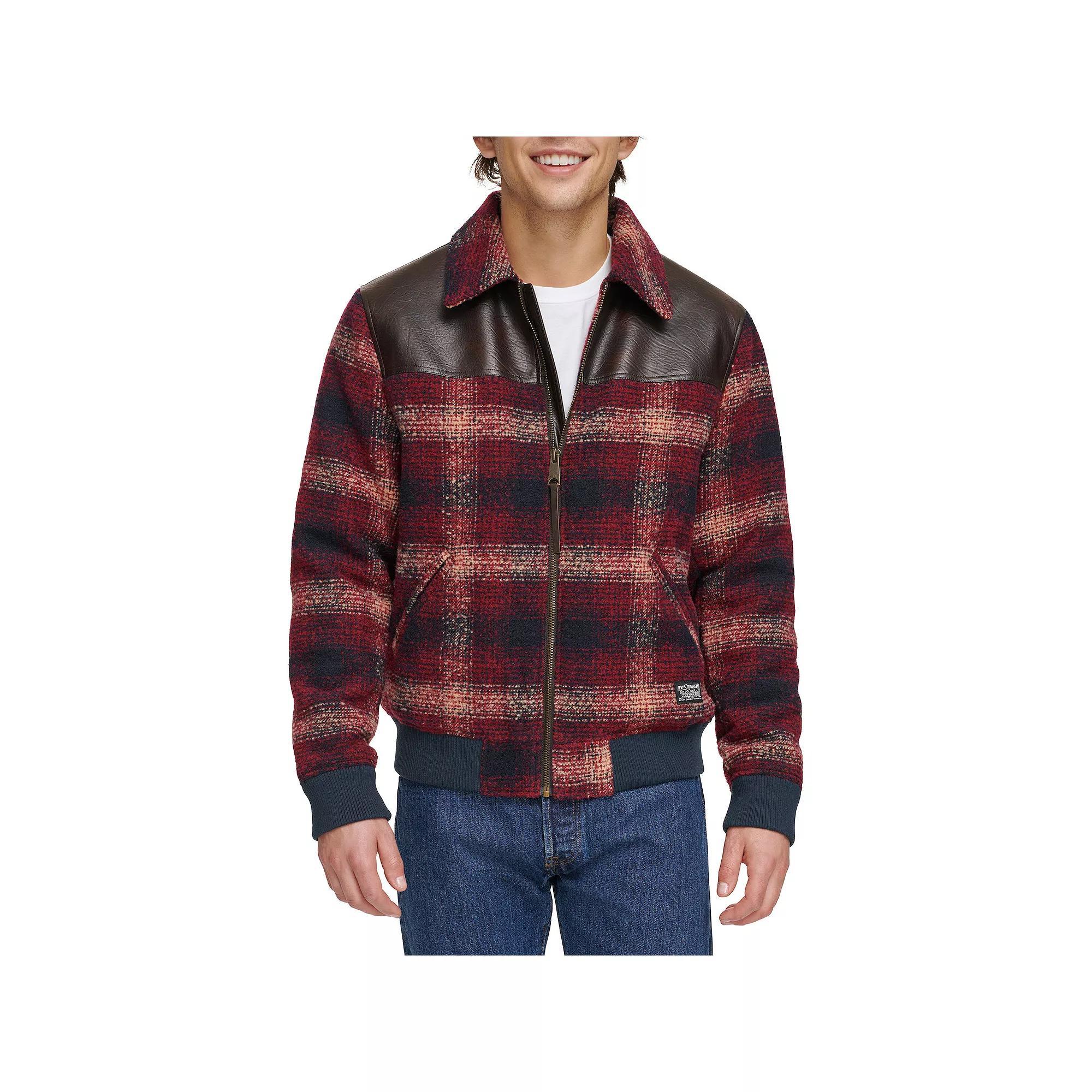 Men's Levi's® Faux Wool & Faux Leather Trucker Jacket,  Product Image