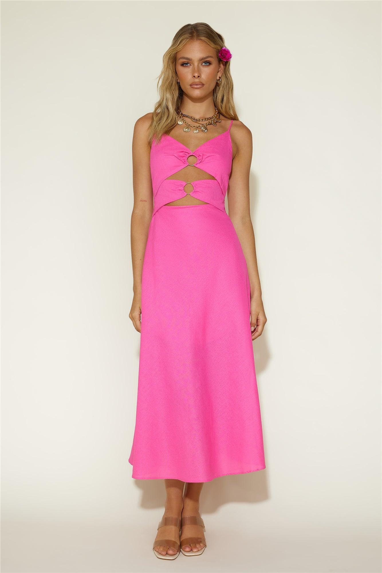 Cancel My Plans Maxi Dress Pink Product Image
