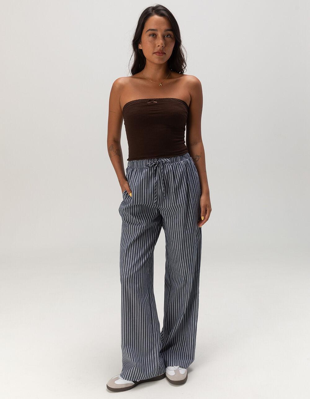 FULL TILT Womens Poplin Boxer Pants - NAVY COMBO Product Image