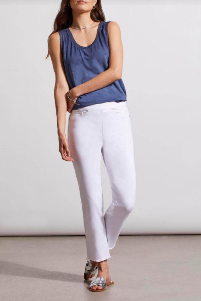 Audrey Pull-On Straight Crop Jeans Product Image