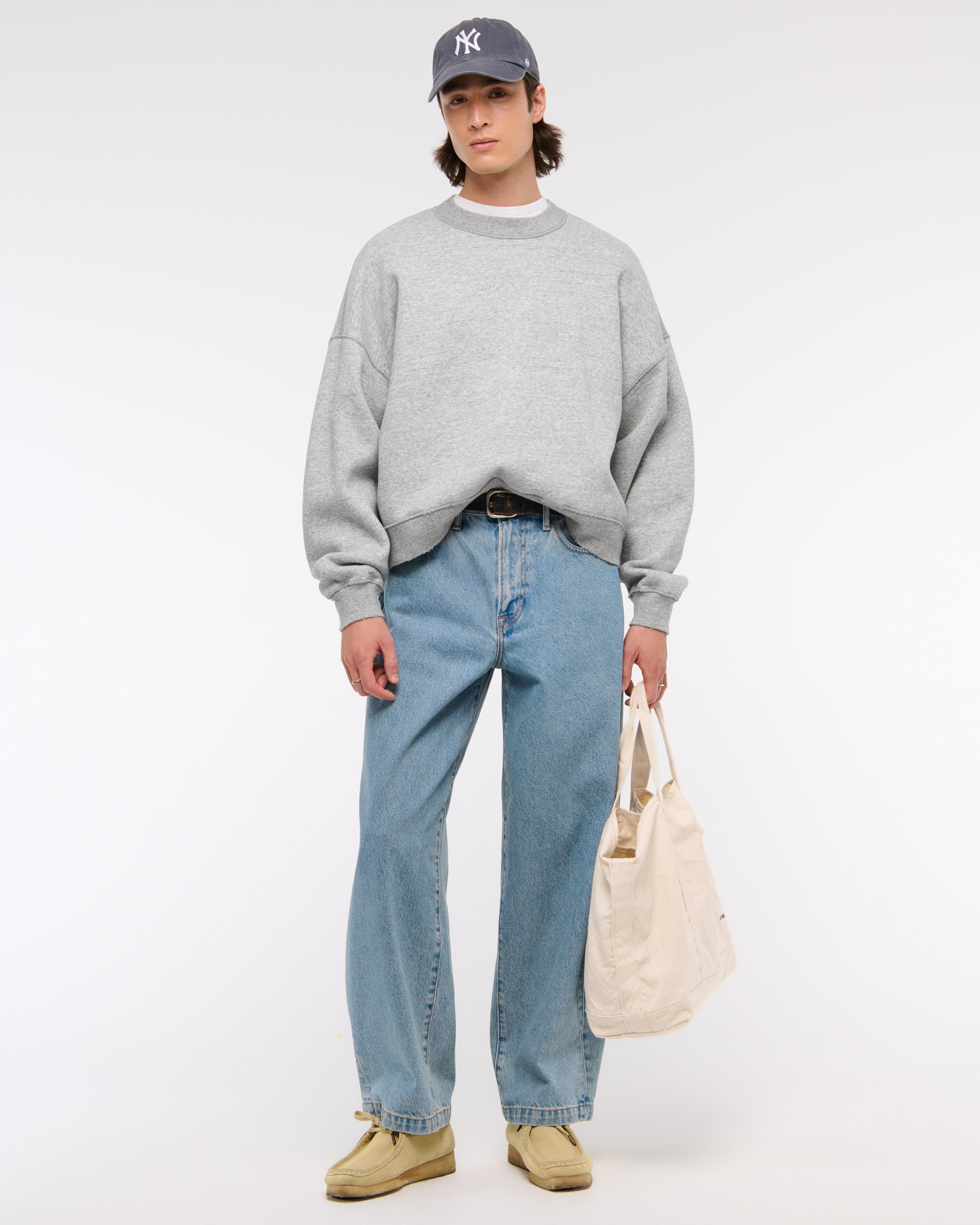 Essential Cropped Crew Sweatshirt Product Image