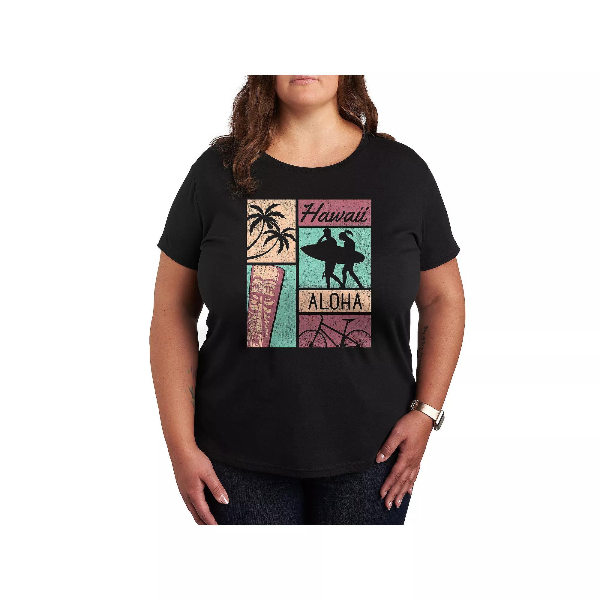 Plus Retro Summer Design Graphic Tee, Women's,  Product Image