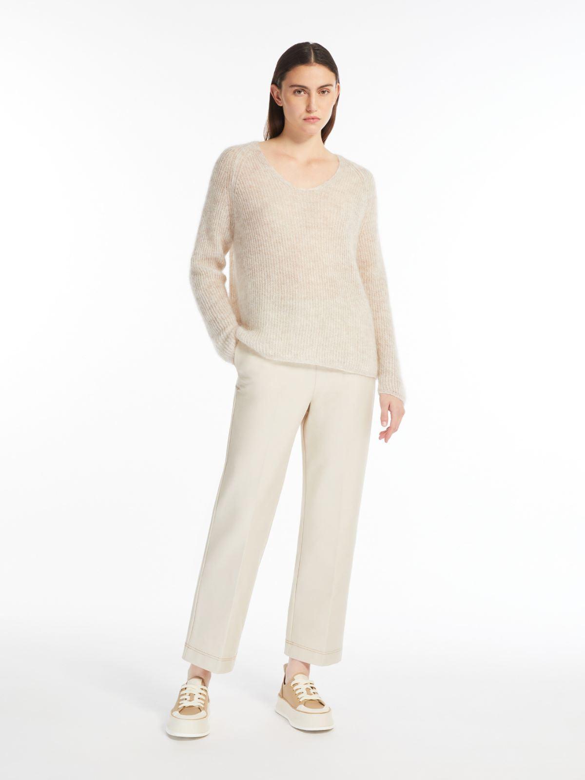 Max Mara Mohair Yarn Jumper in Beige Product Image