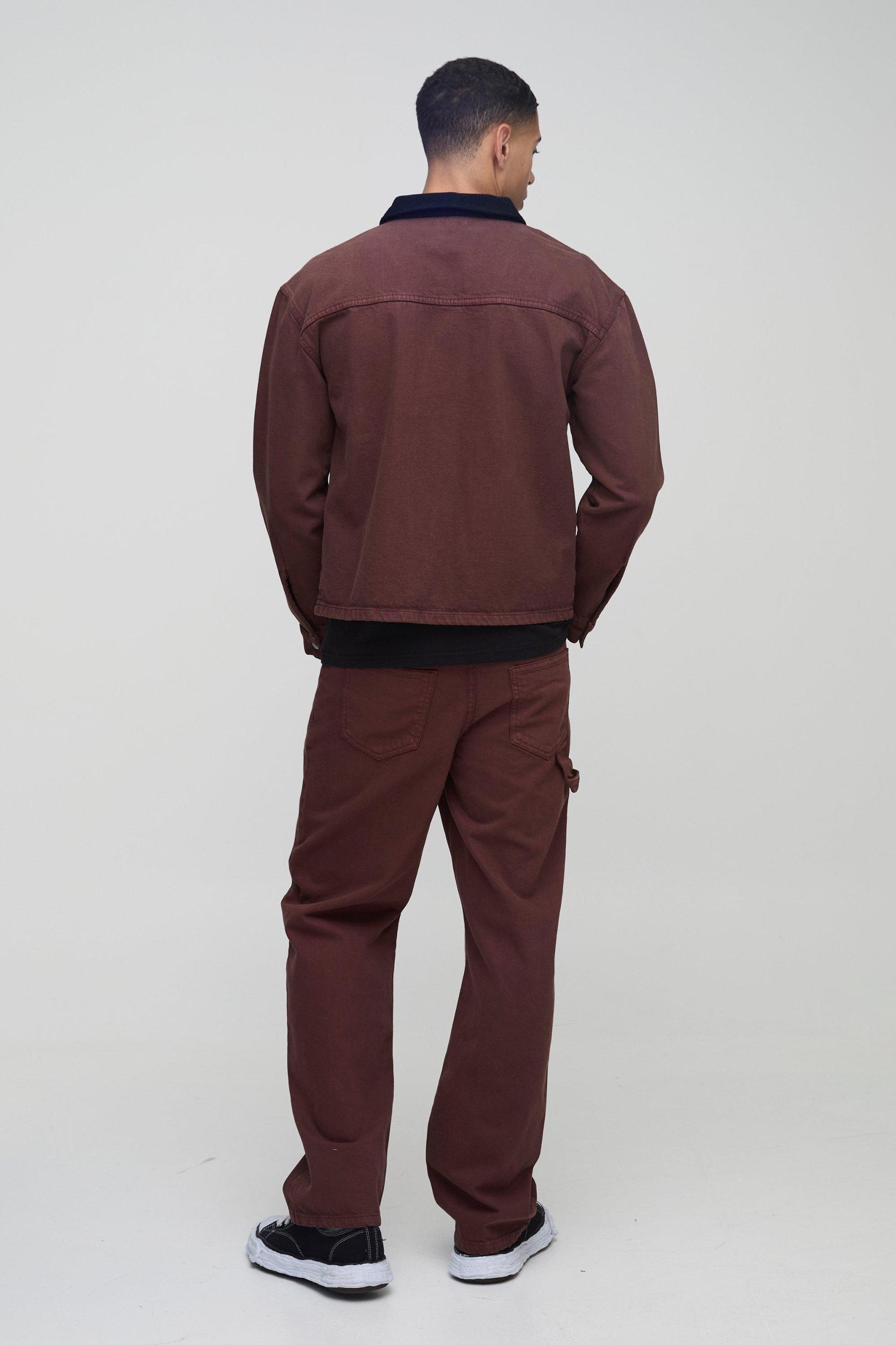 Regular Twill Jacket | boohooMAN USA Product Image