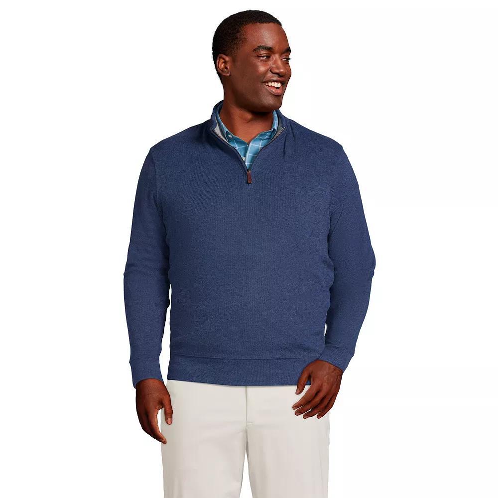 Big & Tall Lands' End Bedford Regular-Fit Rib Quarter-Zip Sweater, Men's,  Product Image