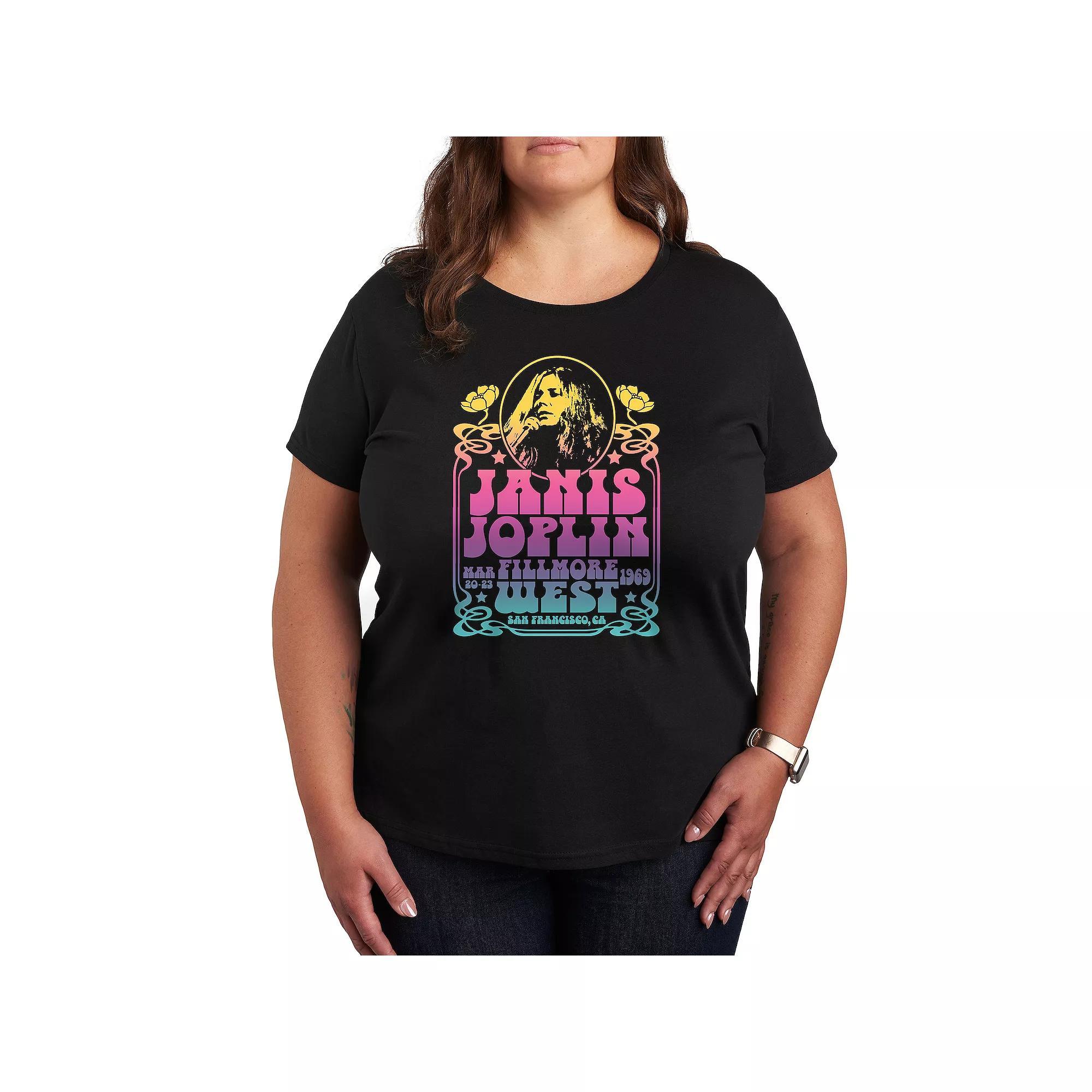 Plus Janis Joplin Fillmore West Graphic Tee, Women's,  Product Image