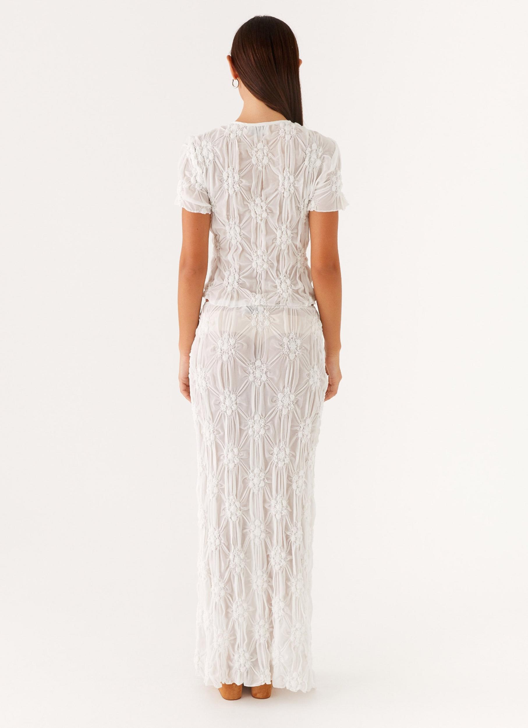 Effortlessly Low Rise Maxi Skirt - Ivory Product Image