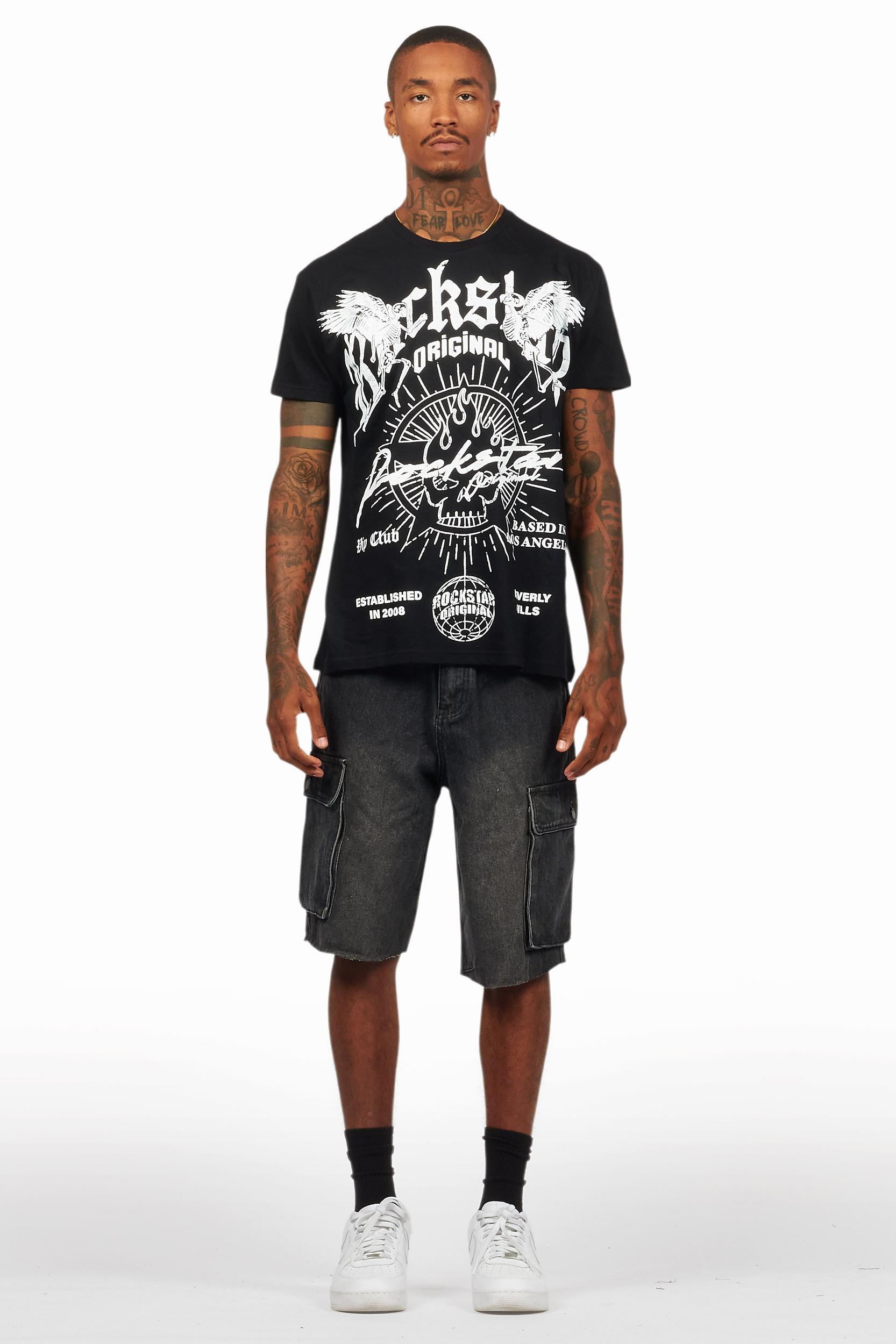 Javonuna Navy T-Shirt Short Set Female Product Image