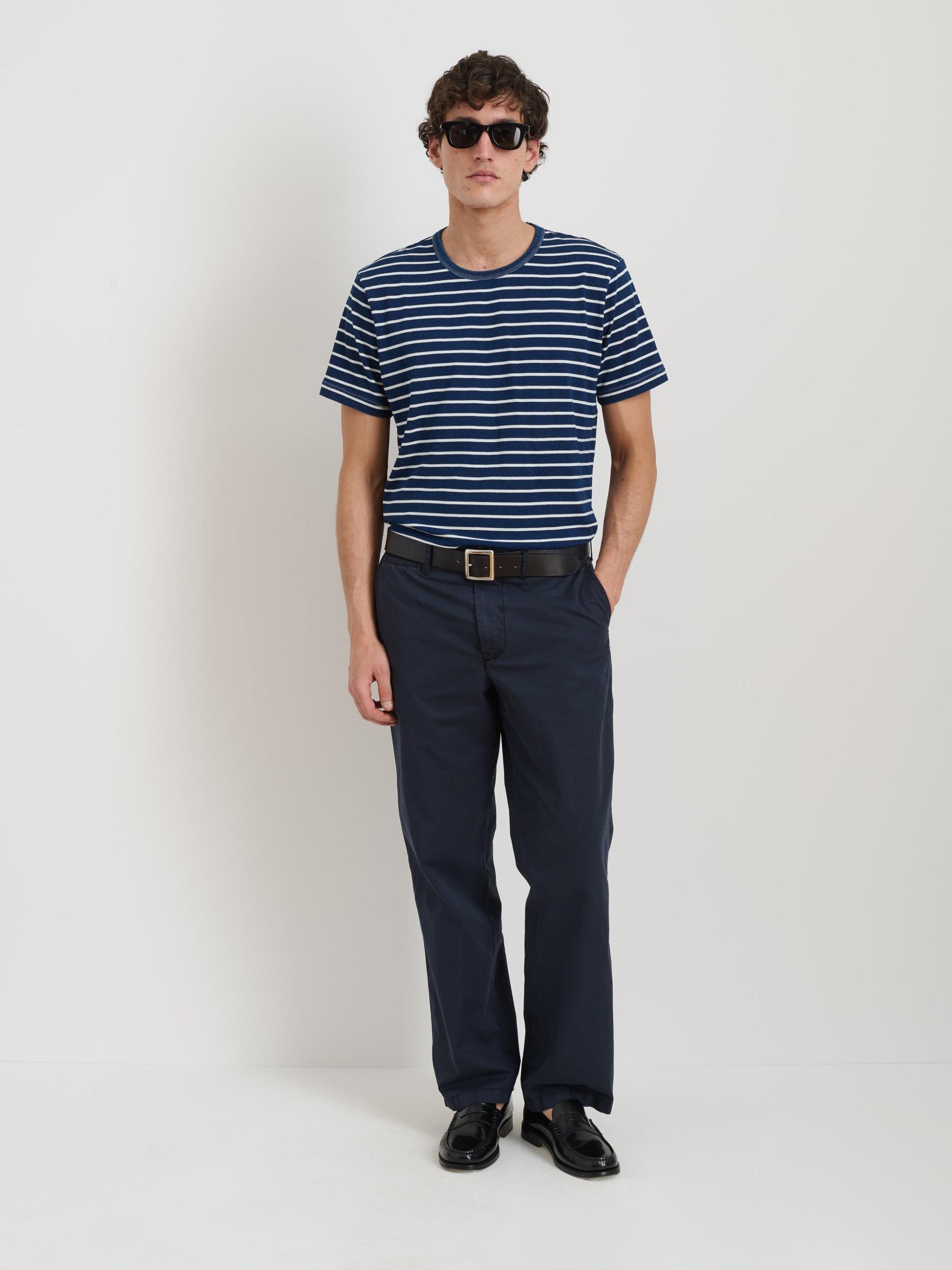 Lucas Polo In Indigo Stripe Product Image