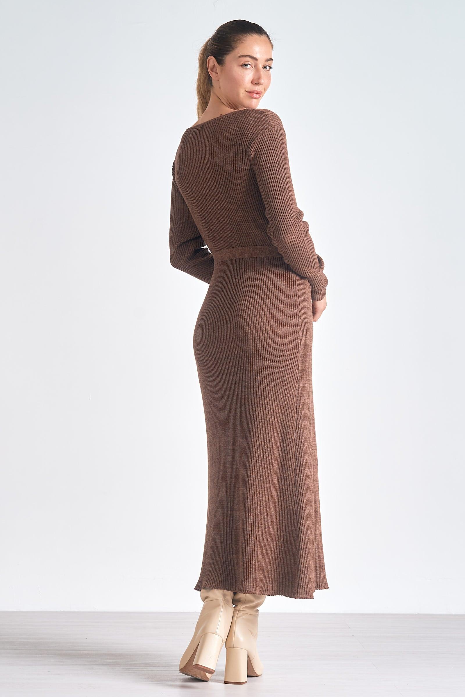 Sweater Wrap Dress Product Image