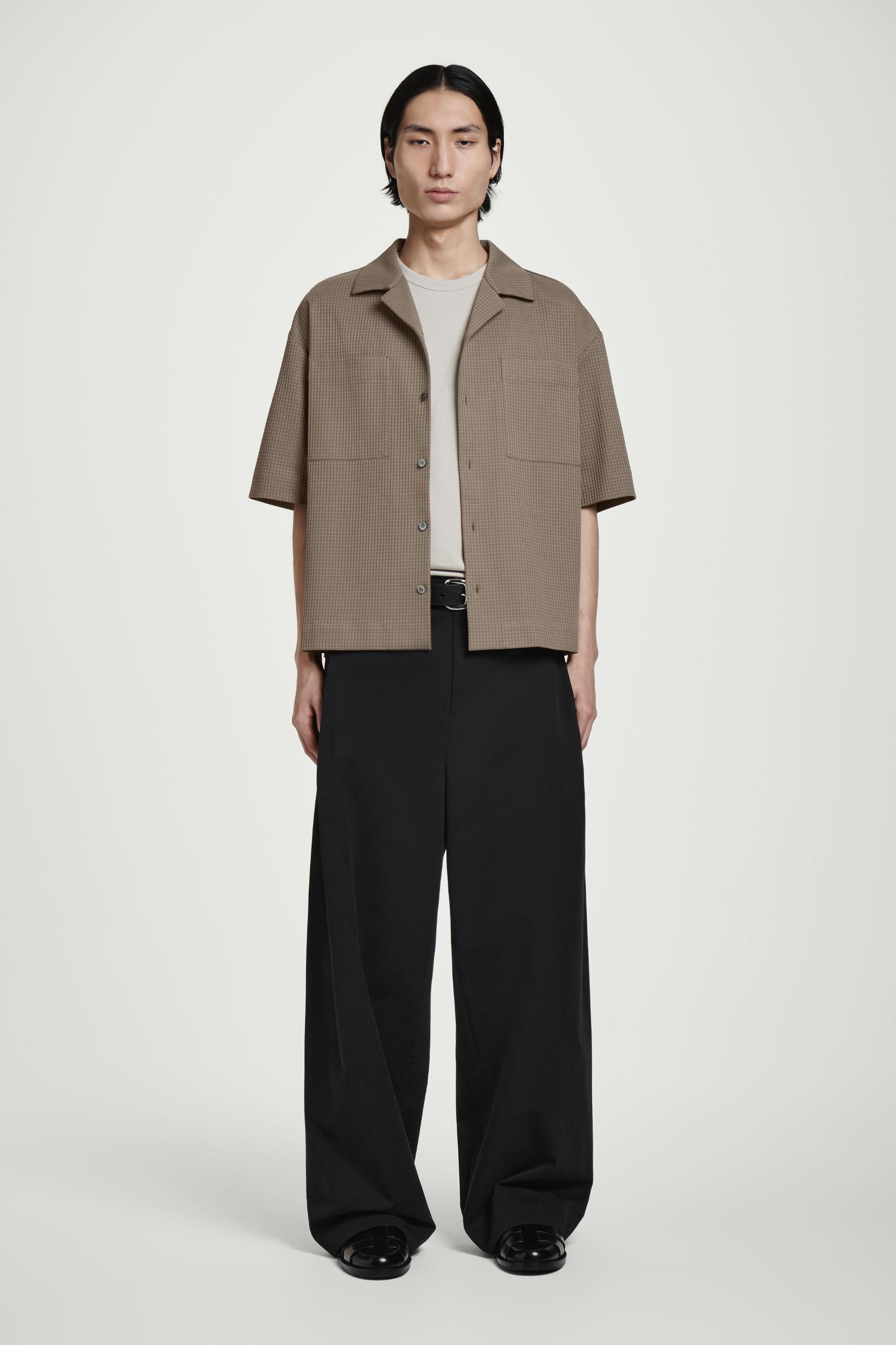 RELAXED TEXTURED COTTON RESORT SHIRT Product Image