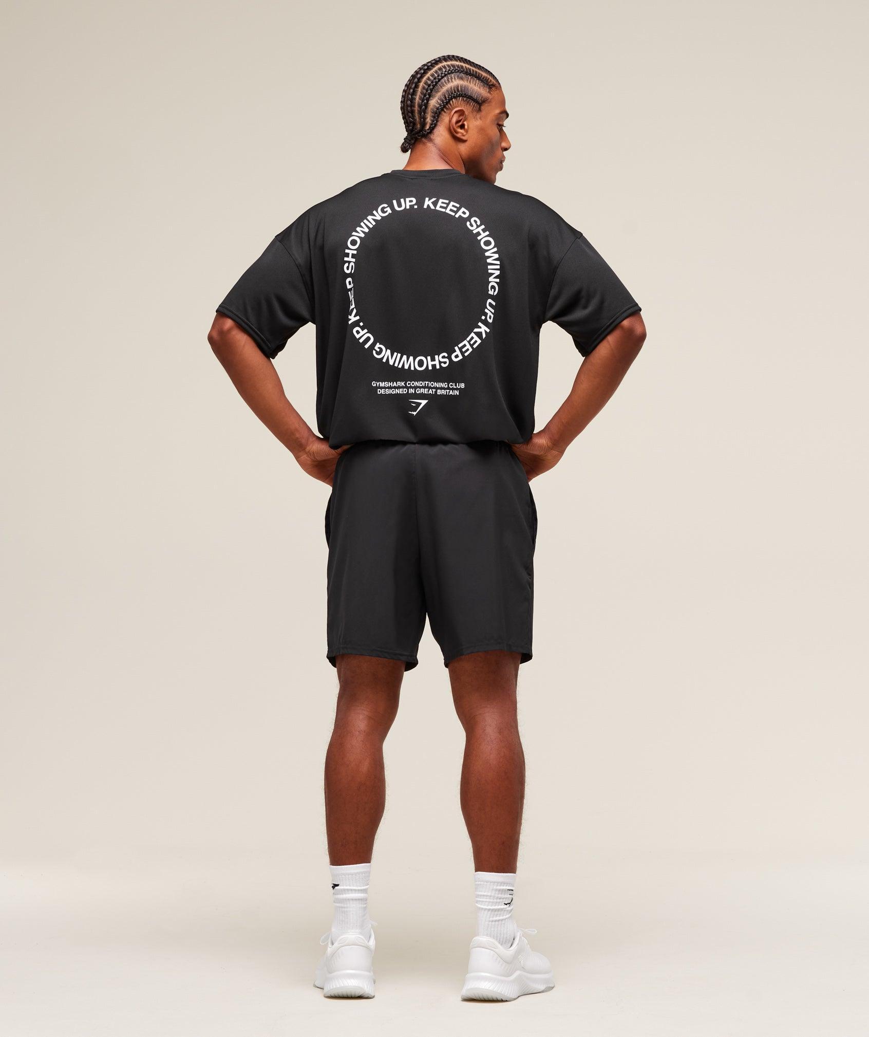 Gymshark Keep Showing Up T-Shirt - Black Male Product Image