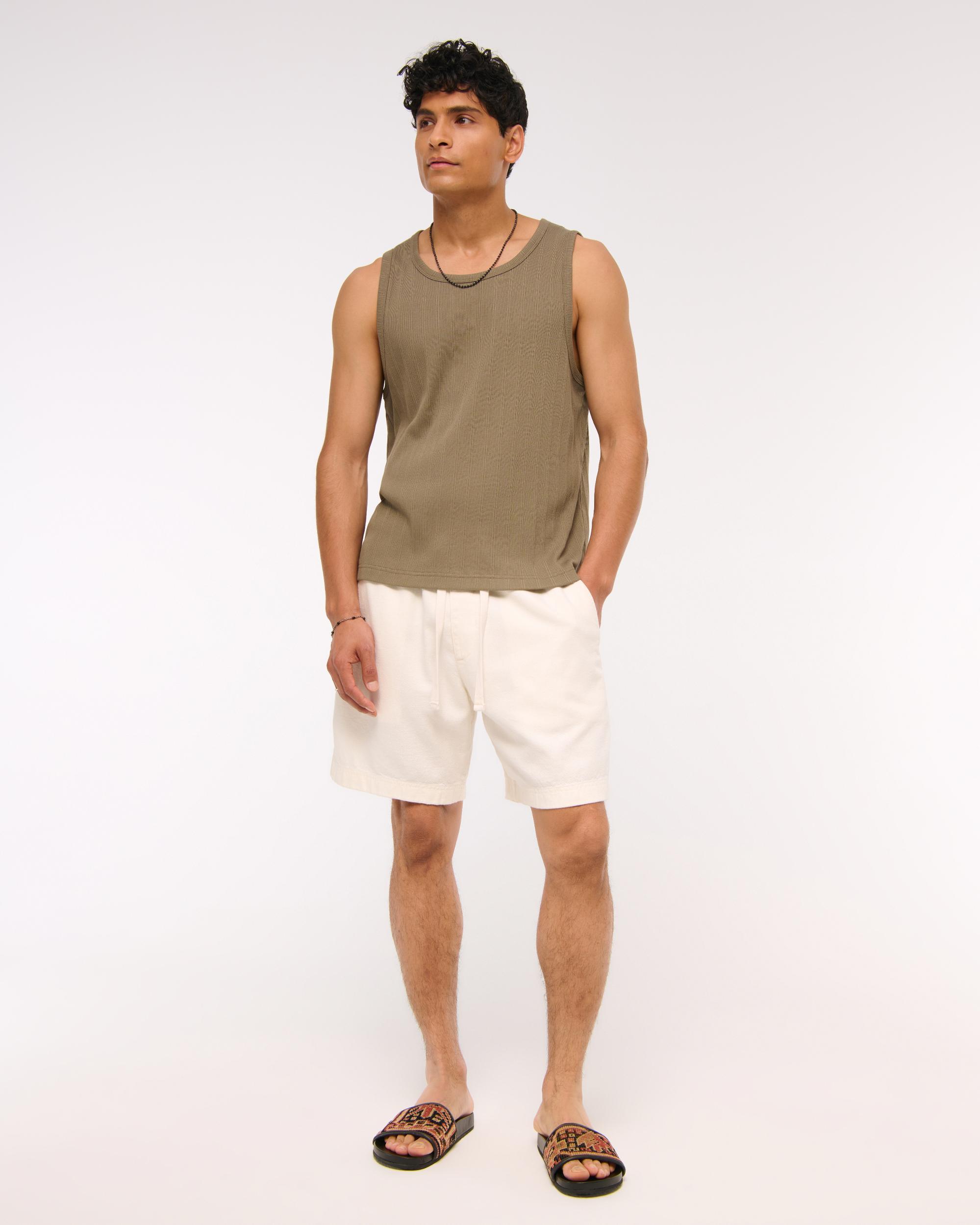 Cotton Texture Pull-On Short Product Image