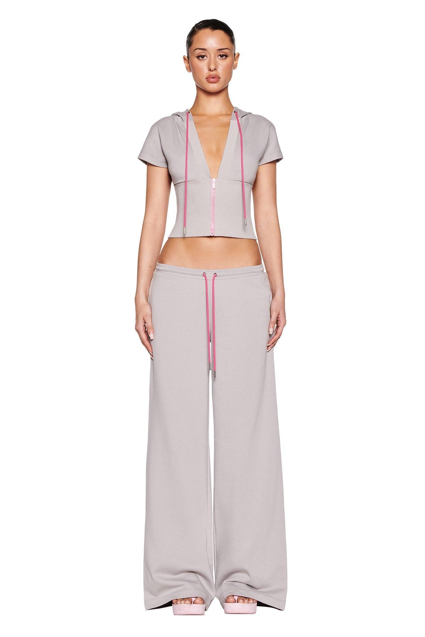ARLO TRACK PANT - GREY : PINK Product Image
