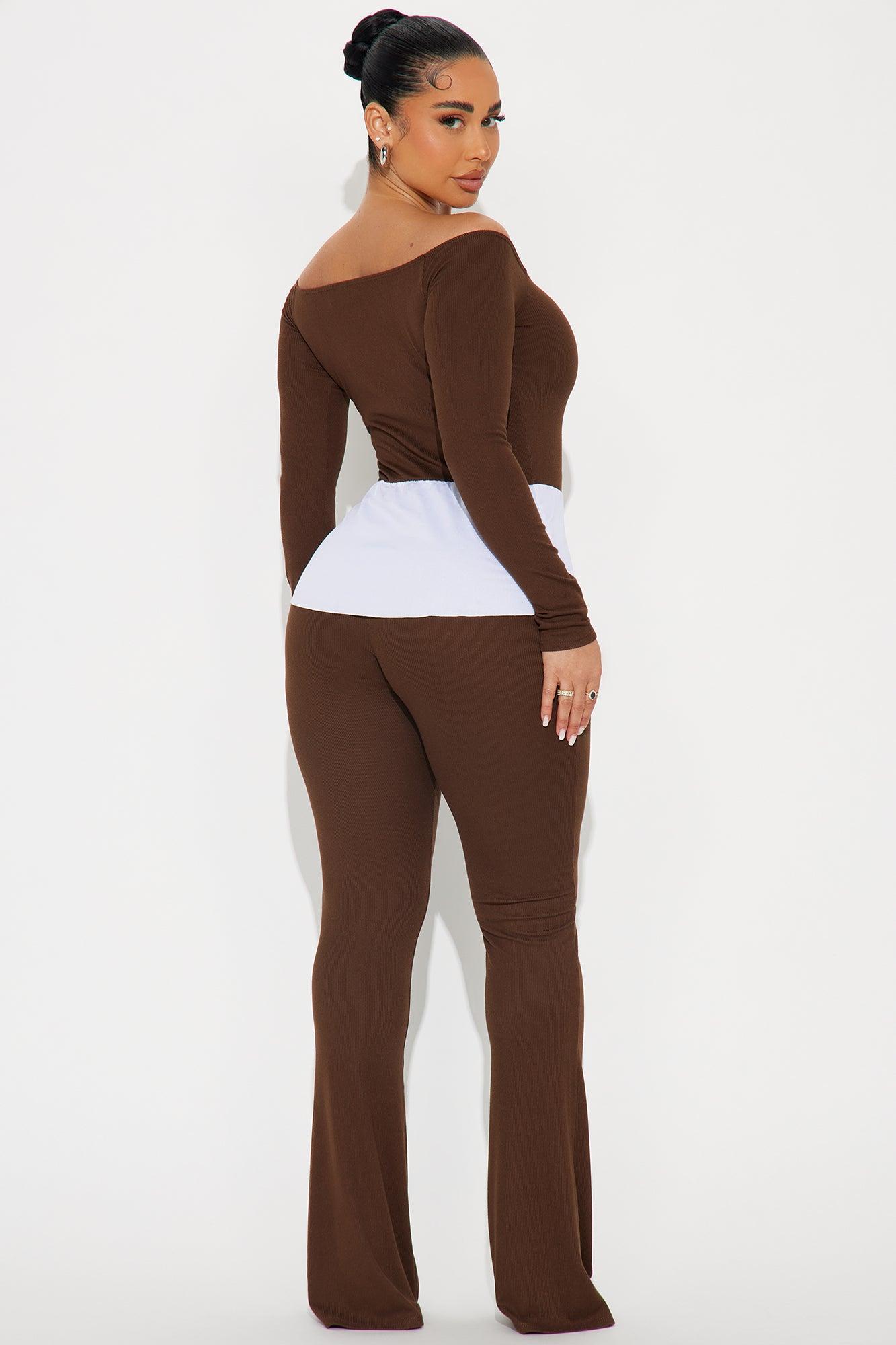 Amy Pant Set - Brown Product Image