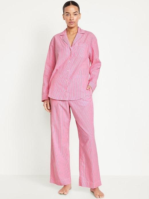 Poplin Pajama Pant Set Product Image