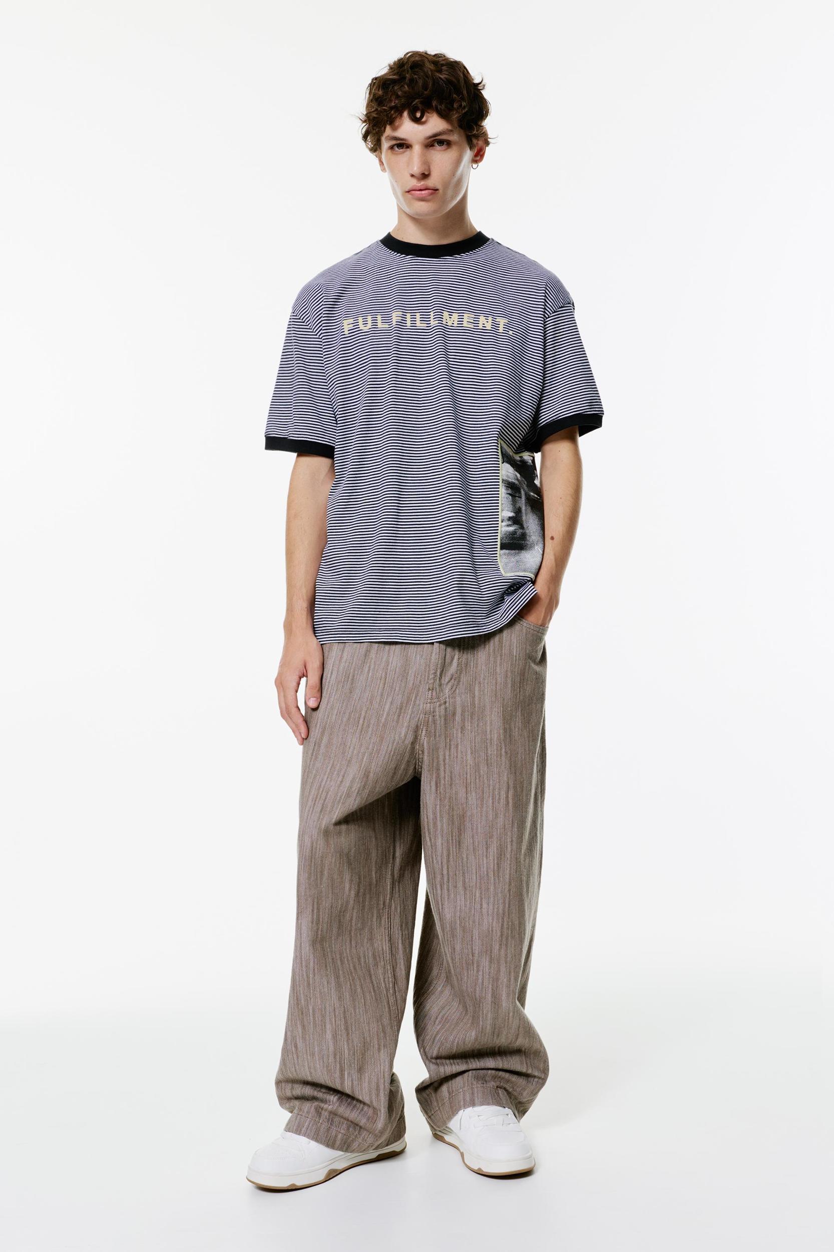 Striped Photo T-shirt Product Image