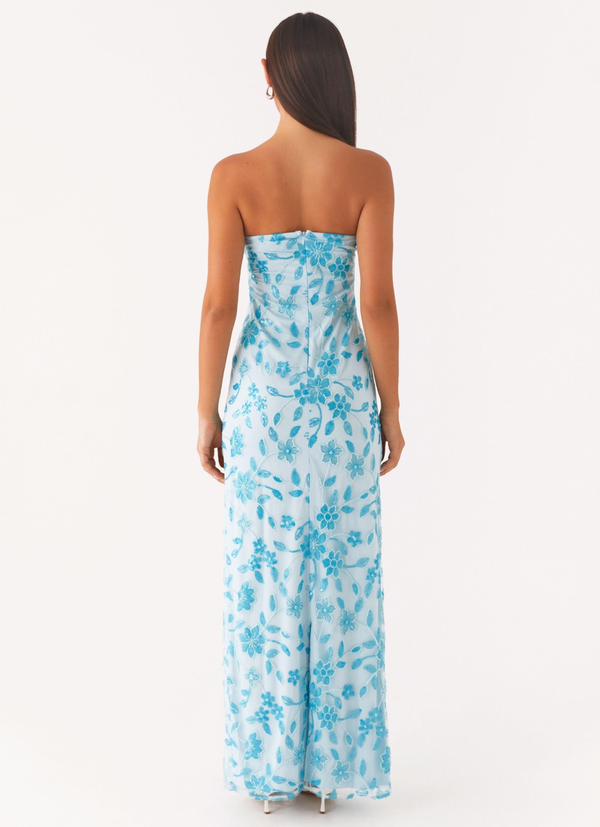 Prism Beaded Maxi Dress - Blue Product Image