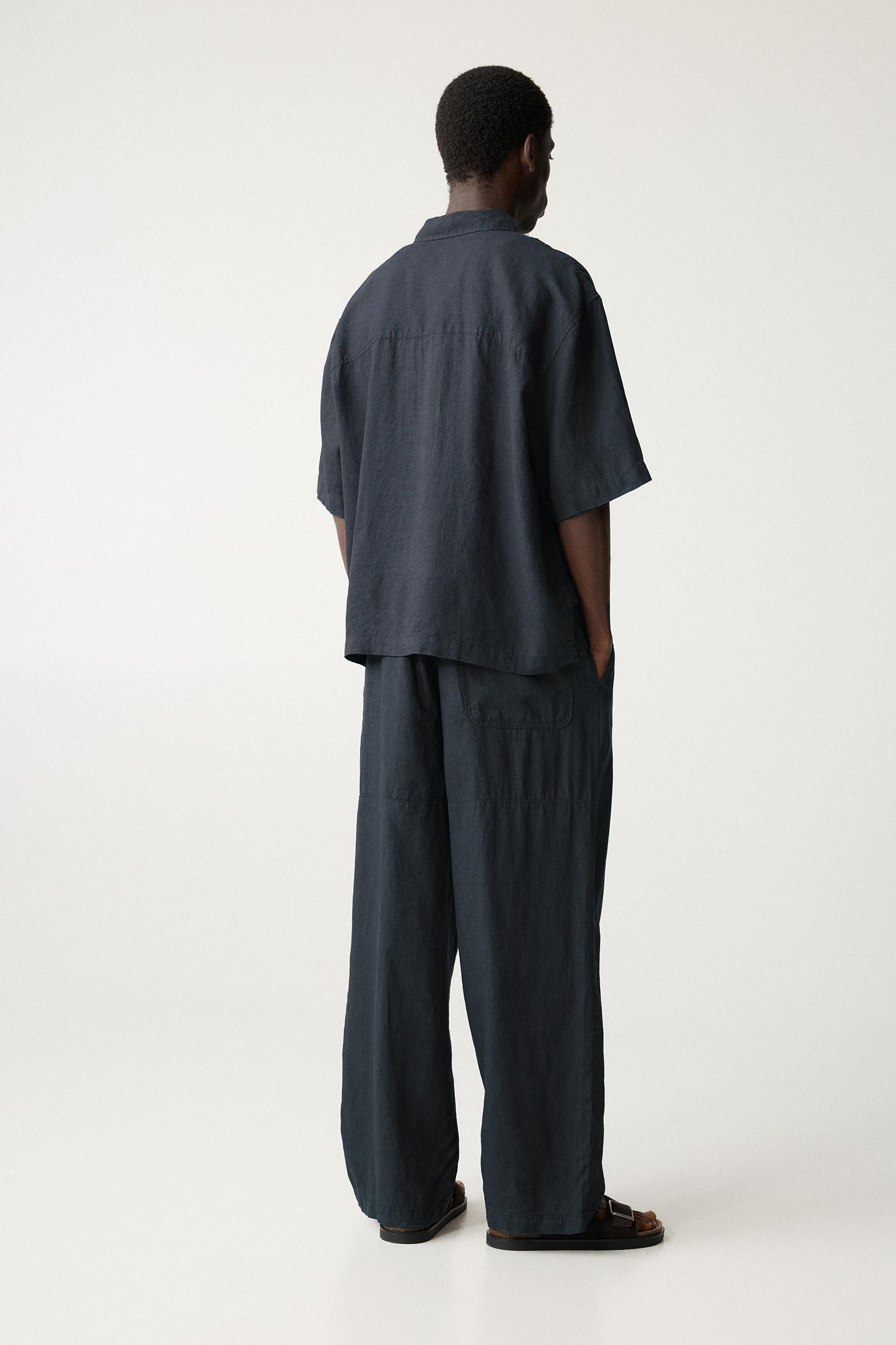 100% linen boxy shirt Product Image