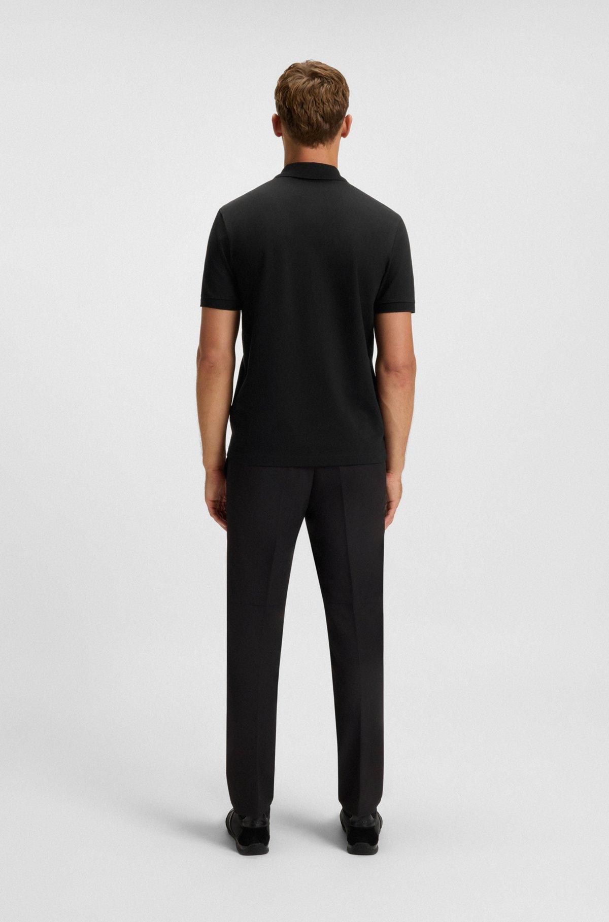 Paddy polo shirt with striped placket and logo Product Image