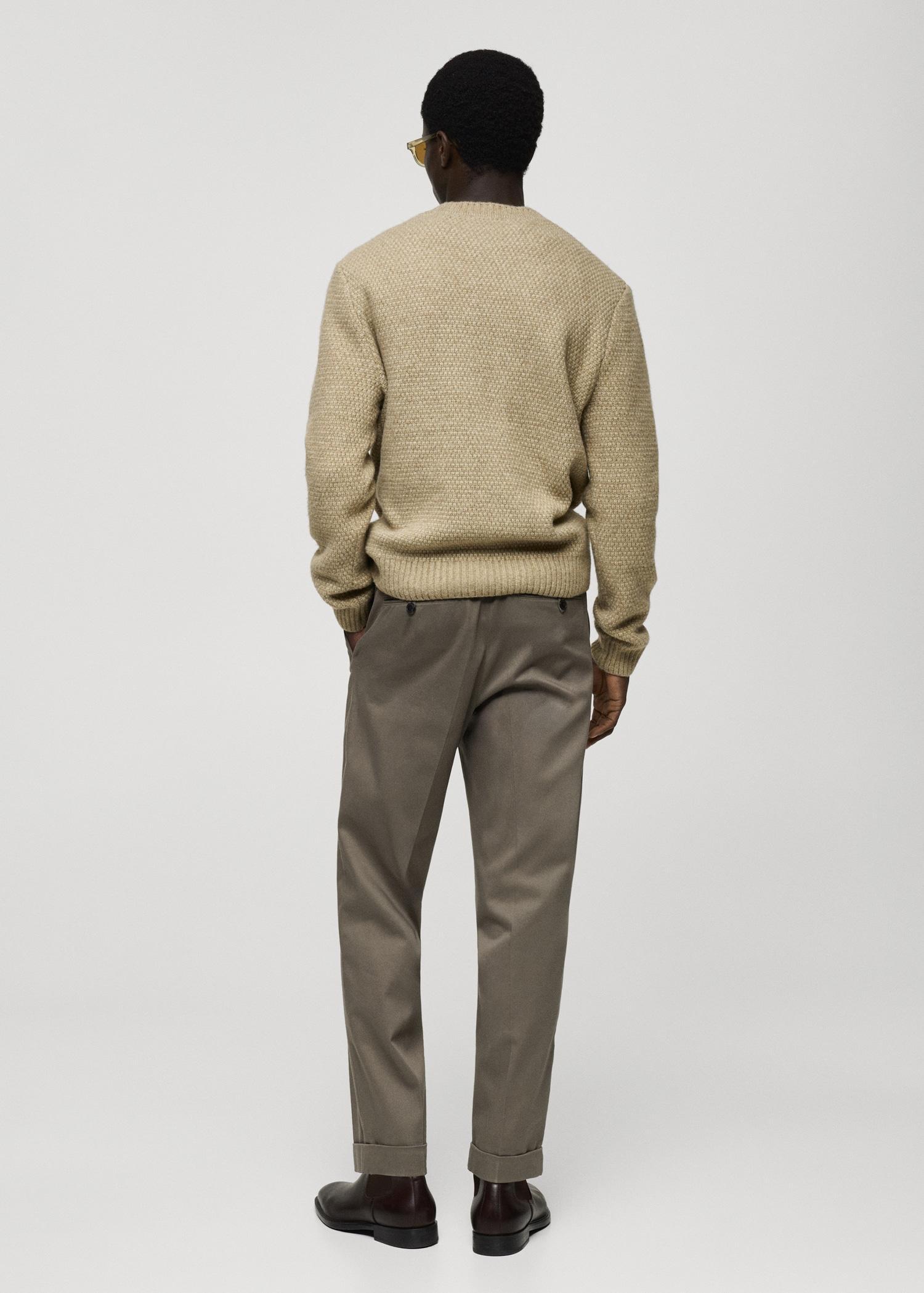 Structured knitted sweater - Men | MANGO USA Product Image