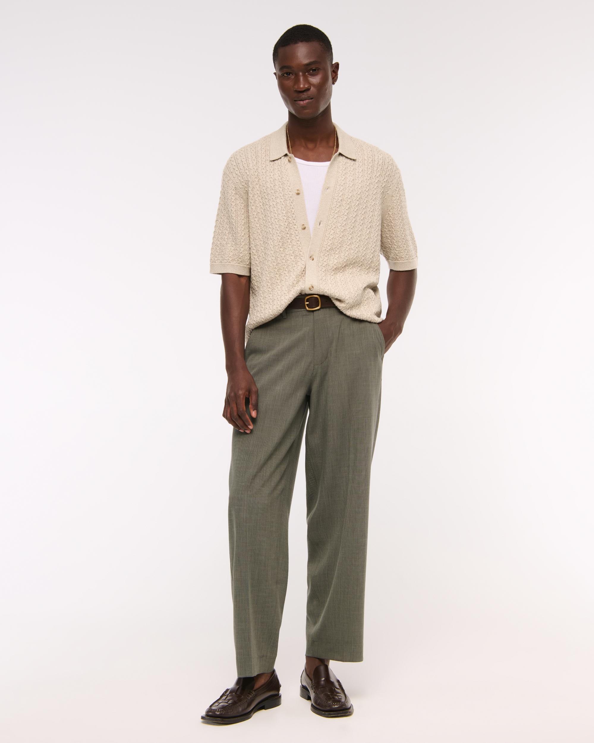 Cable Button-Through Sweater Polo Product Image