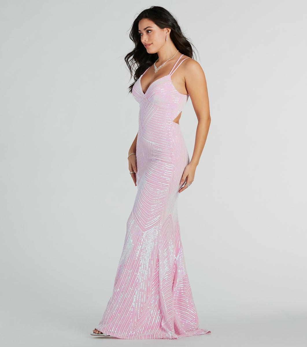 Lyanna Formal Iridescent Sequin Mermaid Dress Product Image