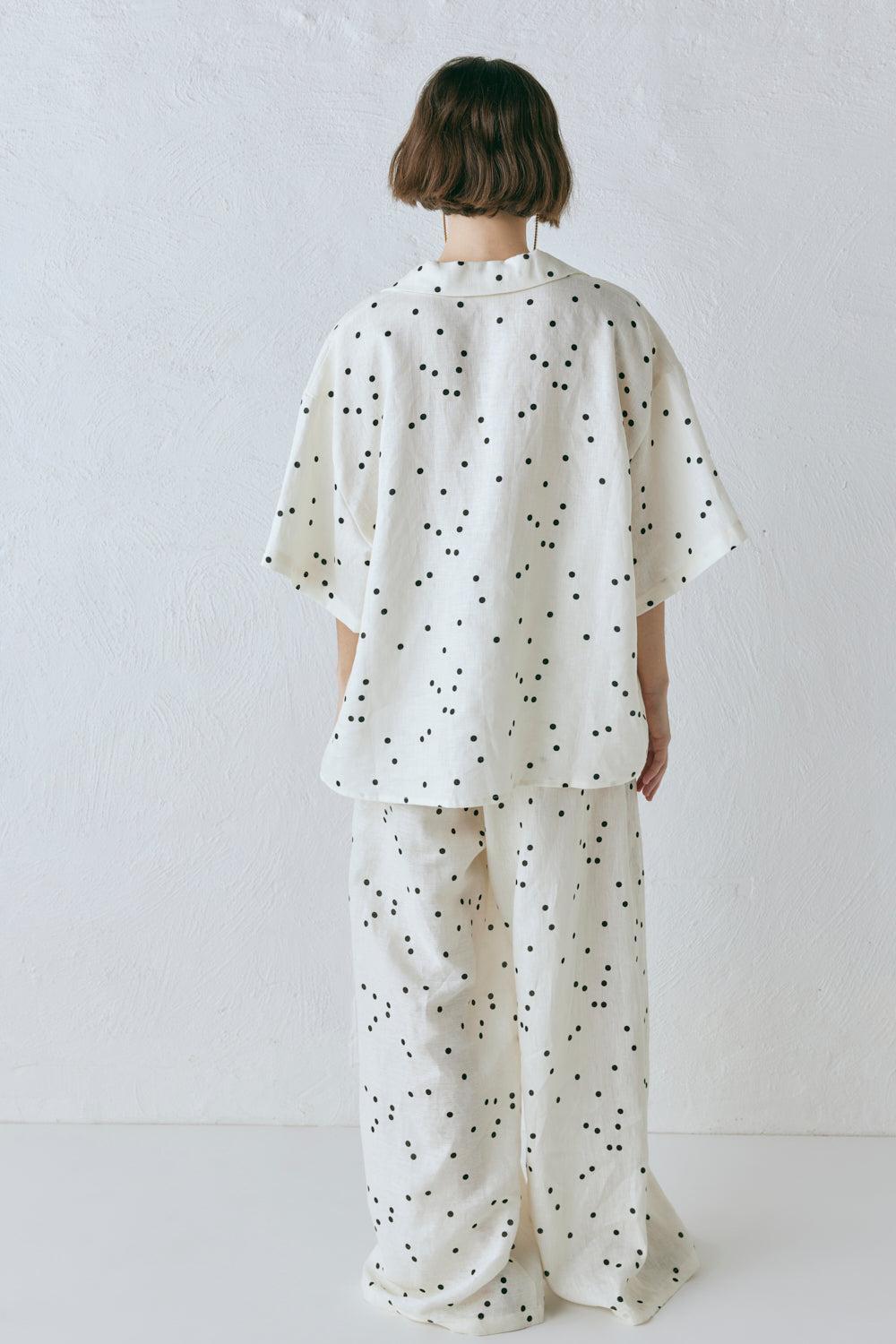 Anke Linen Shirt Dot Product Image