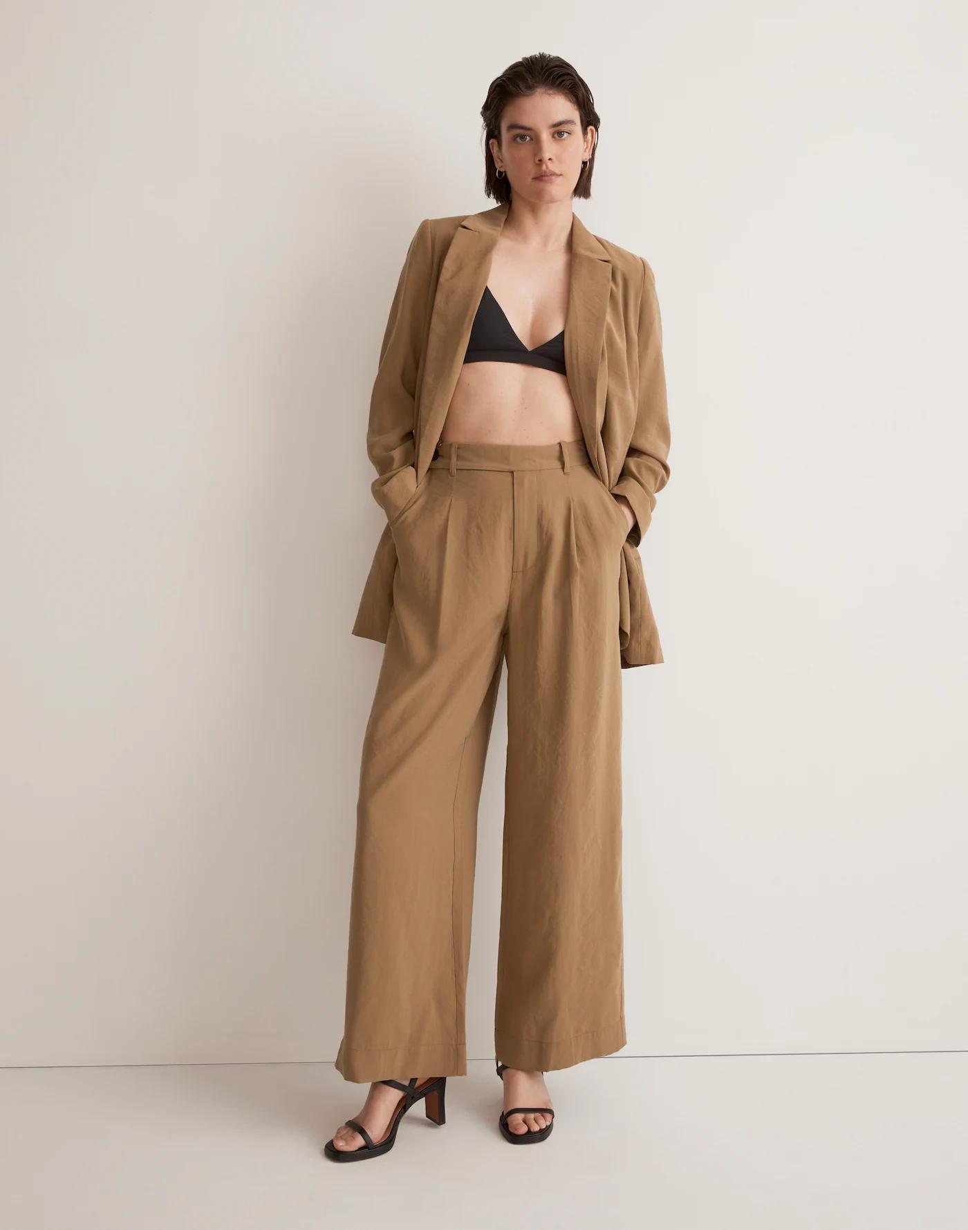 The Harlow Wide-Leg Ankle Pant in Softdrape Product Image