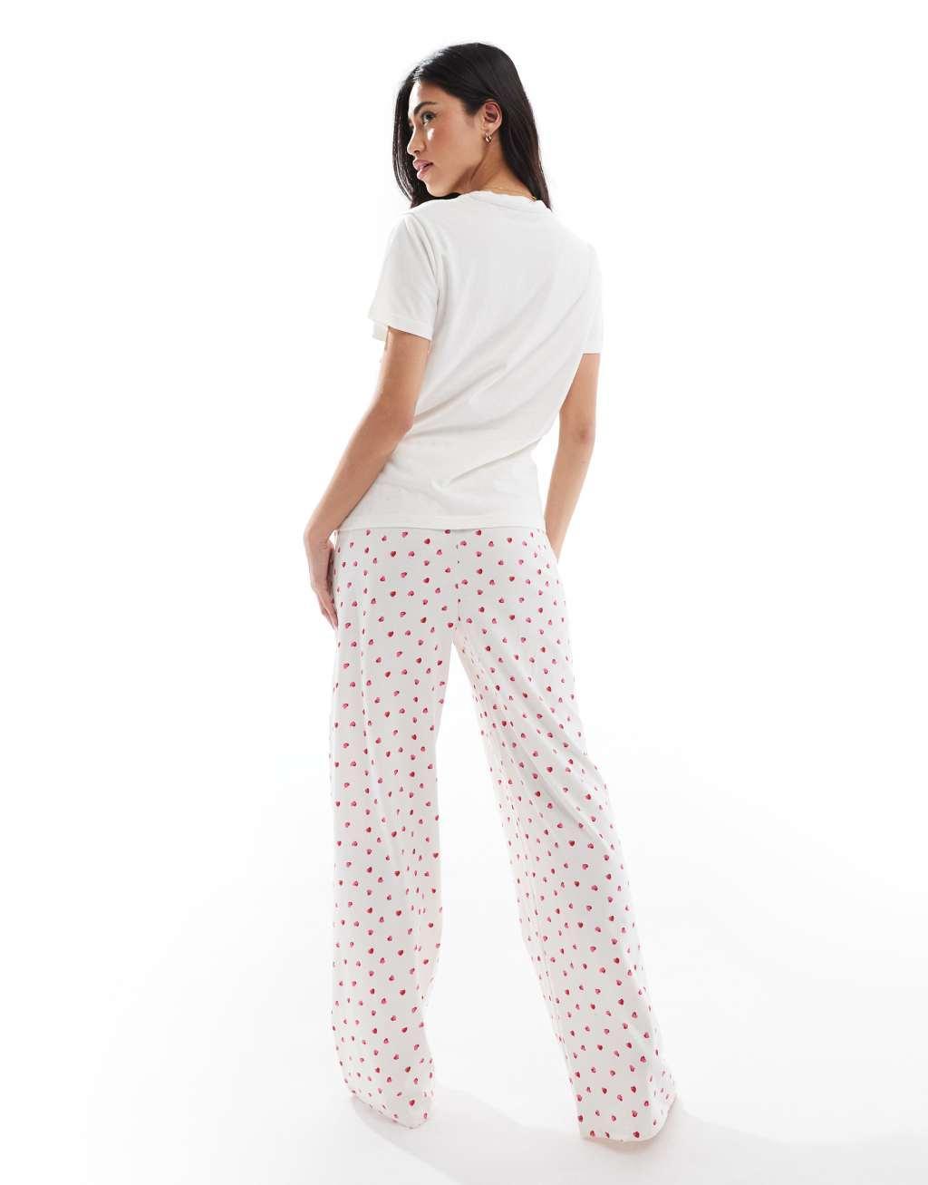 Threadbare pajama set in white with lobster print Product Image