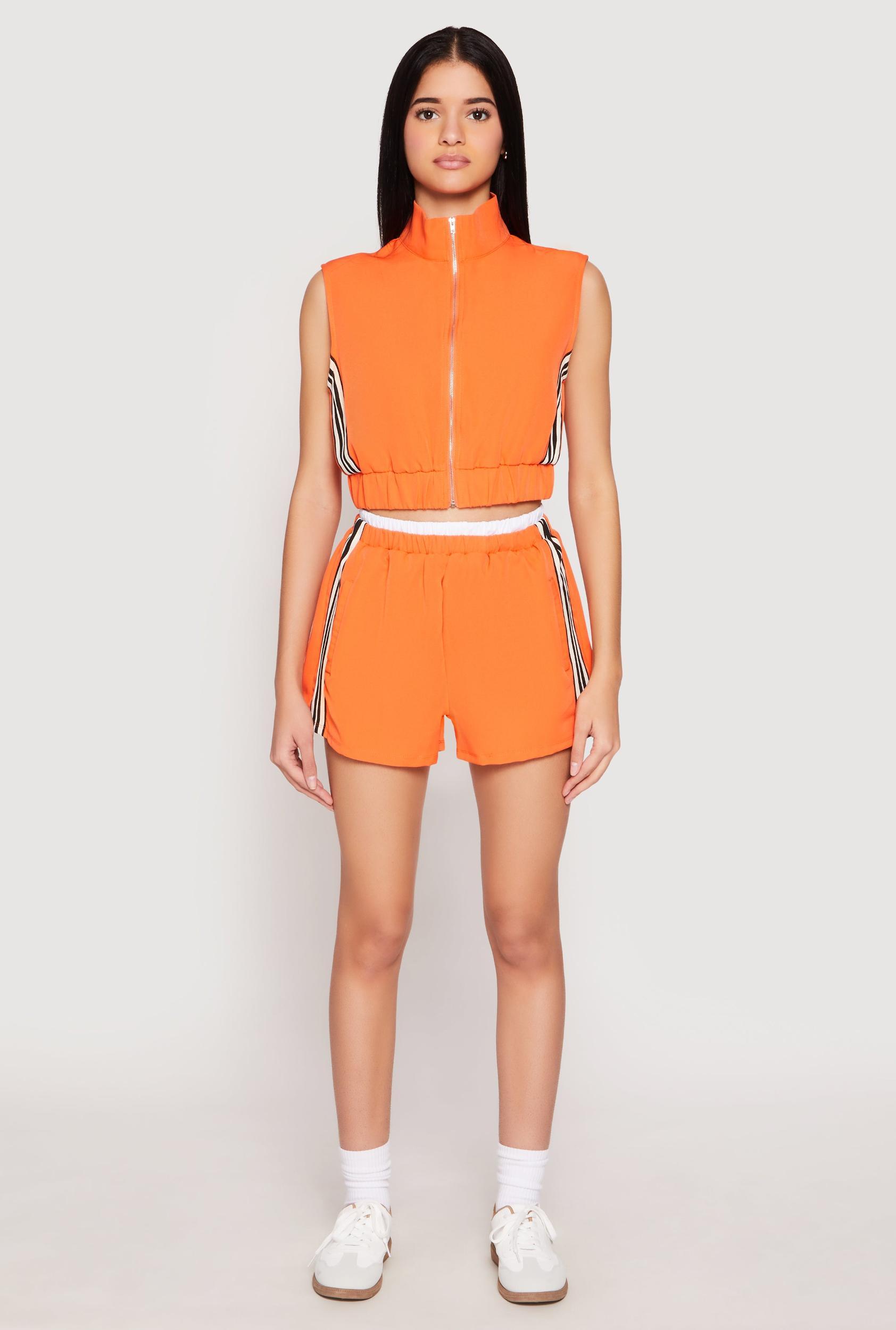 Womens Contrast Waistband Side Stripe Shorts Product Image