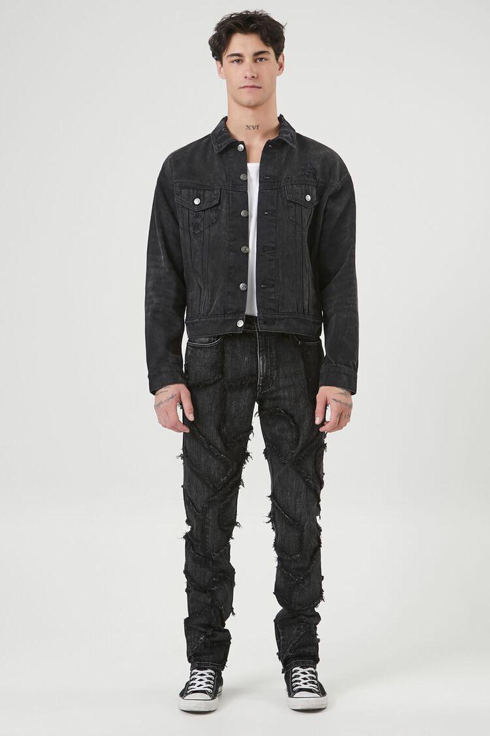 Distressed Denim Trucker Jacket | Forever 21 Product Image