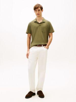 Regular Fit Linen-Blend Pocket Polo Product Image
