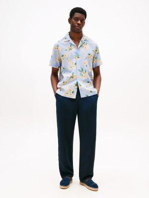 Regular Fit Floral Print Camp Shirt Product Image