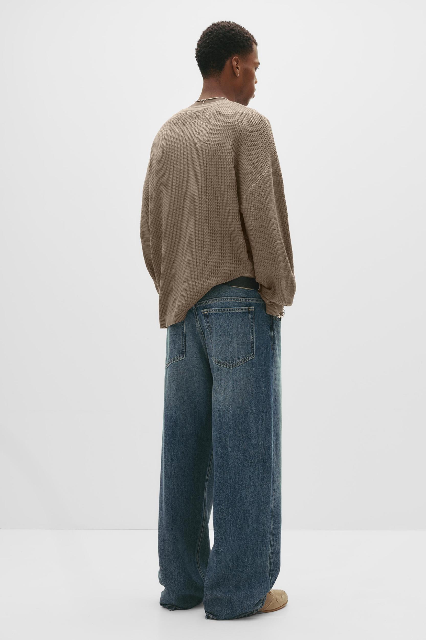 Waffle knit sweater Product Image