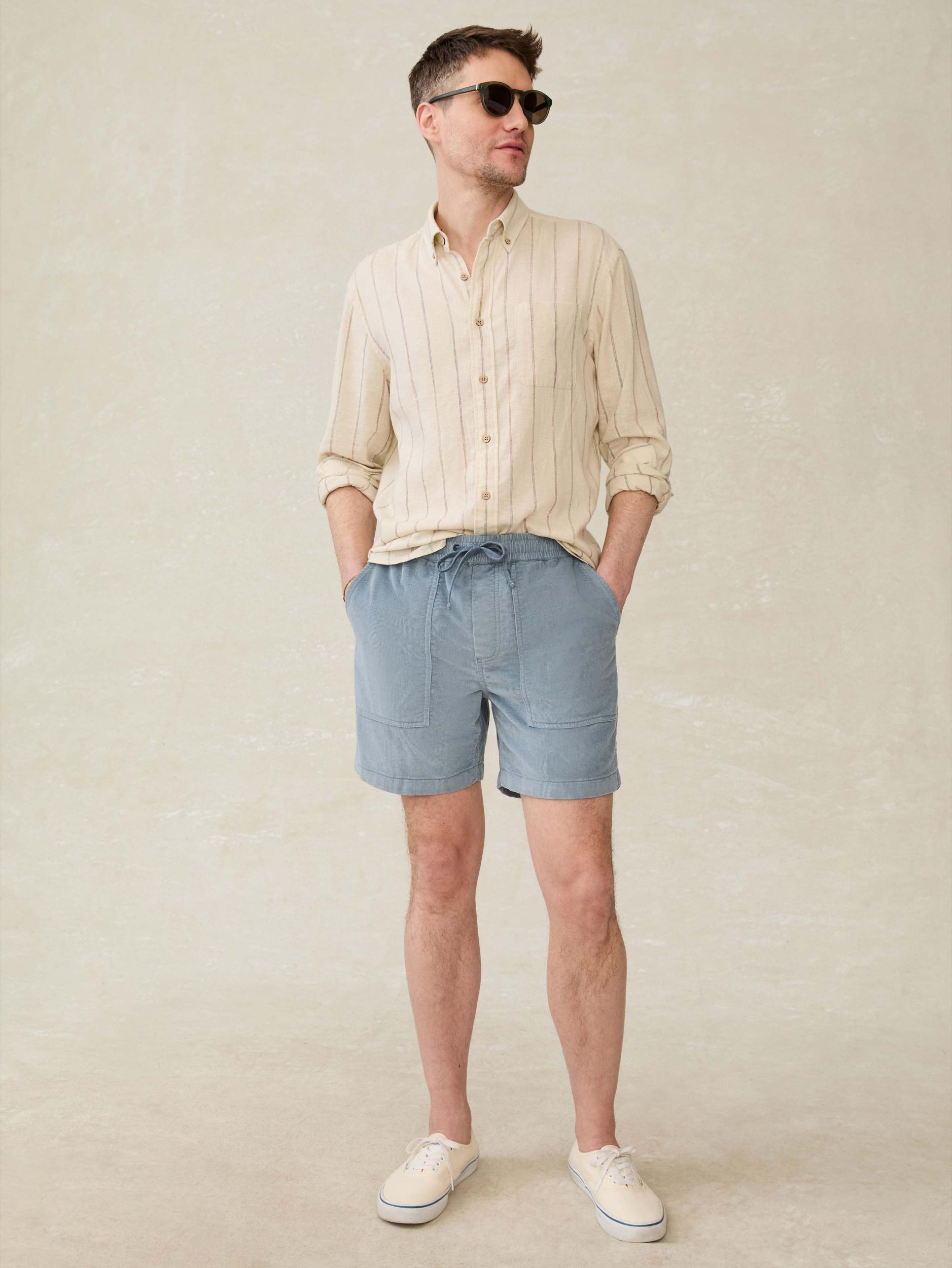 Corduroy Drawstring Utility Short - Light Flint Male Product Image