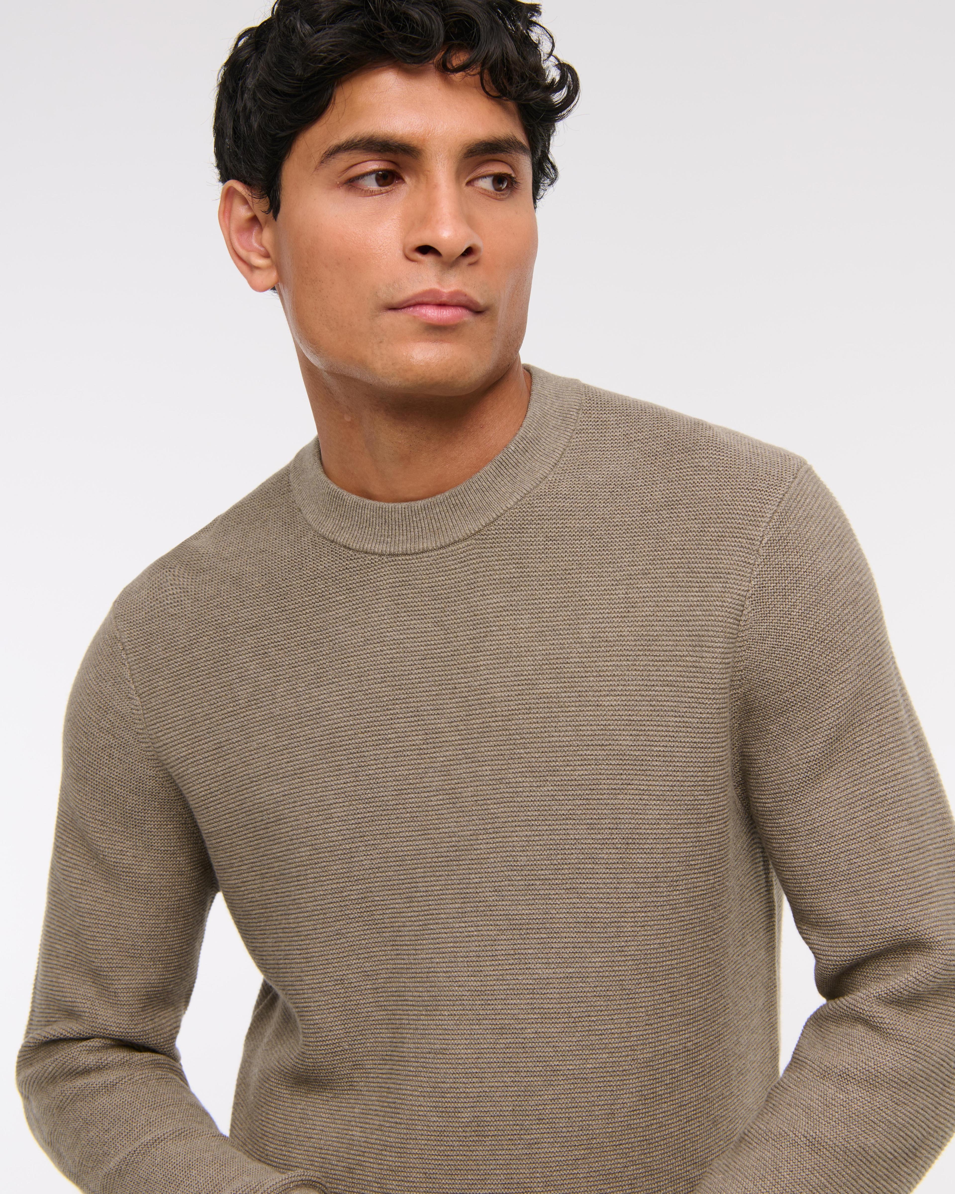 Pima Cotton Open-Hem Crew Sweater Product Image