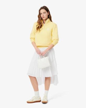 High Neck Zip-Up Print Sweatshirt Product Image