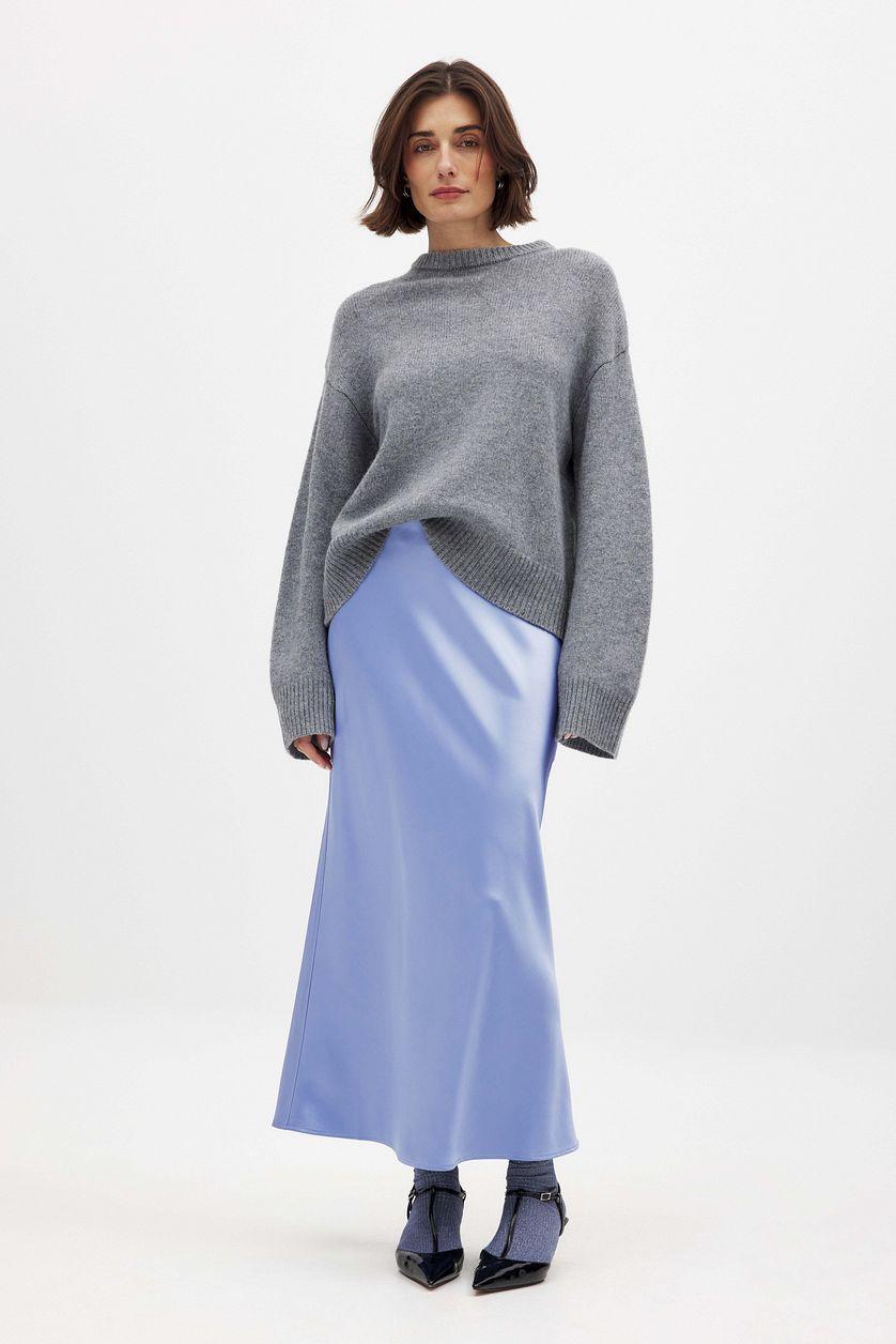 Satin Midi Skirt Product Image