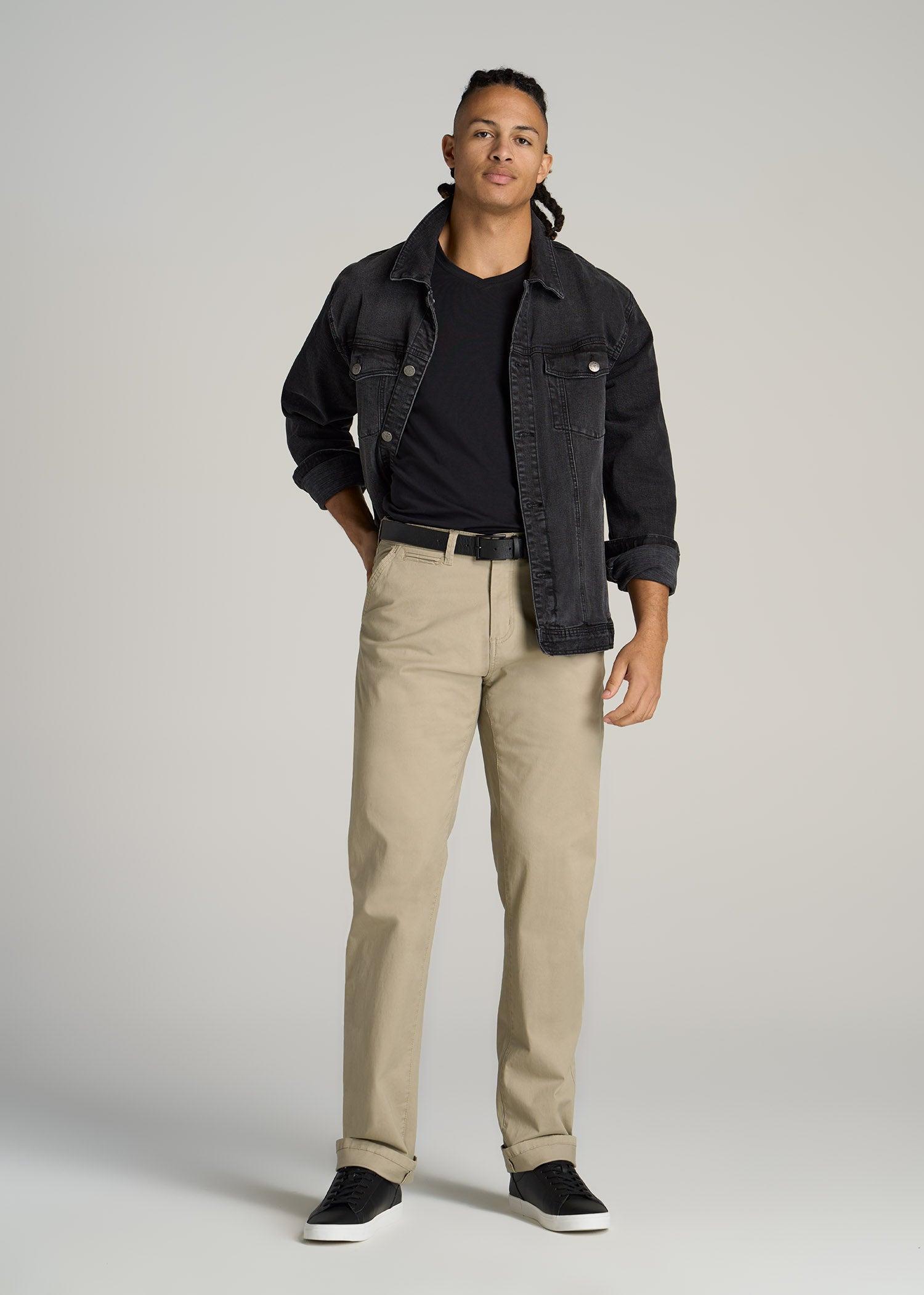 The Essential SLIM-FIT V-Neck Tee for Tall Men in Black Male Product Image