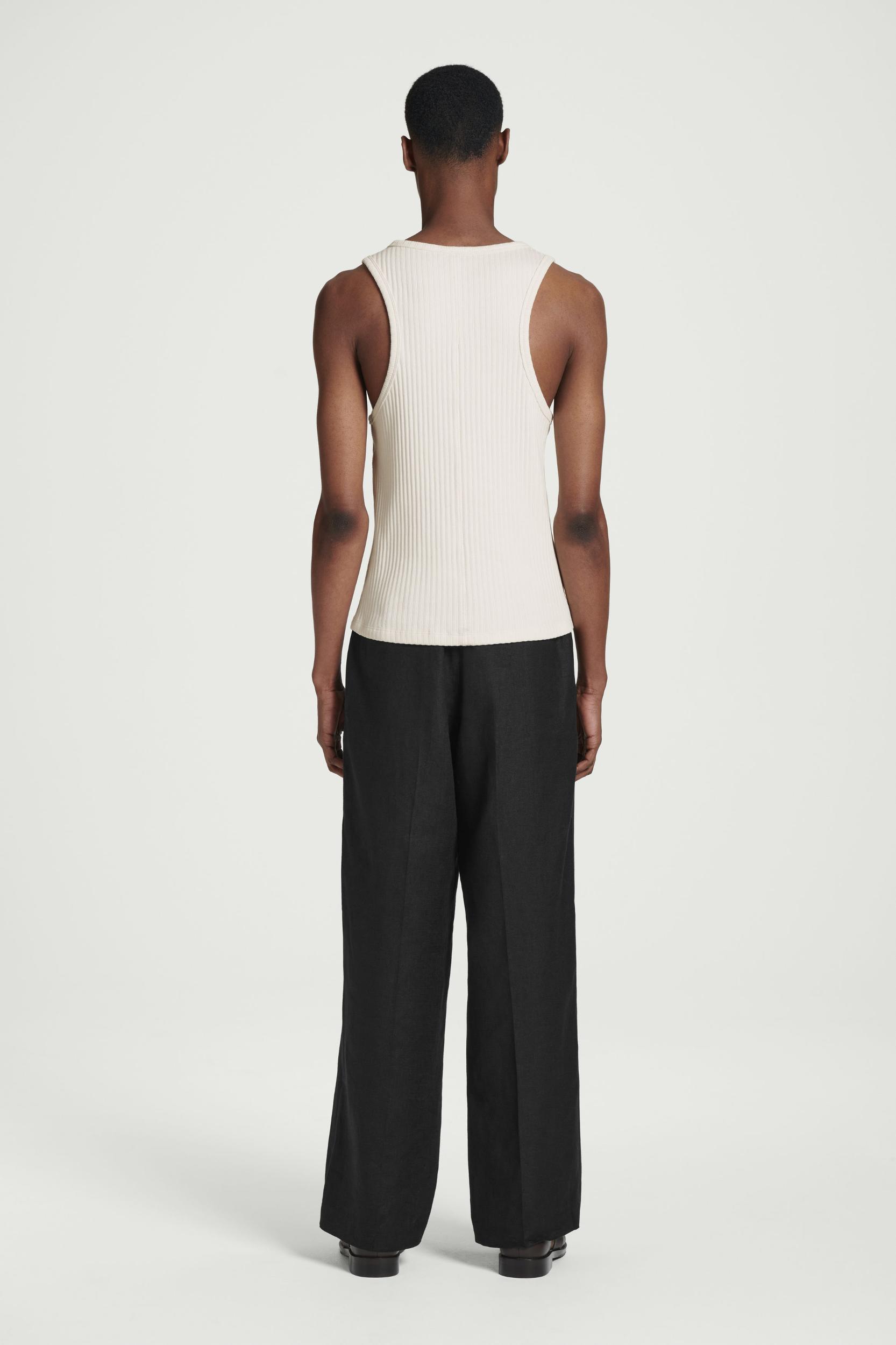 SLIM RIBBED-KNIT COTTON TANK TOP Product Image