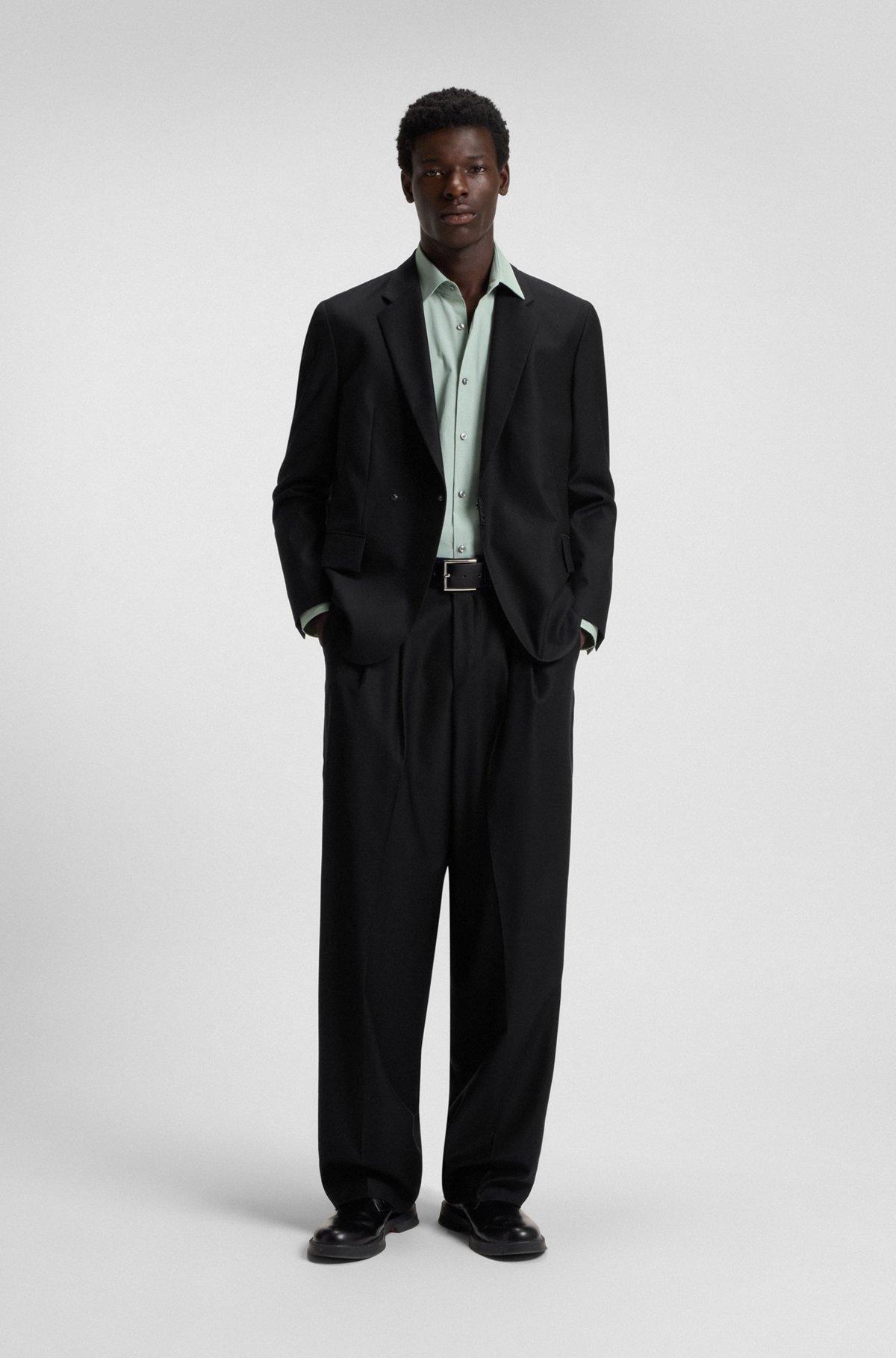 Modern-fit trousers in wool-blend twill Product Image
