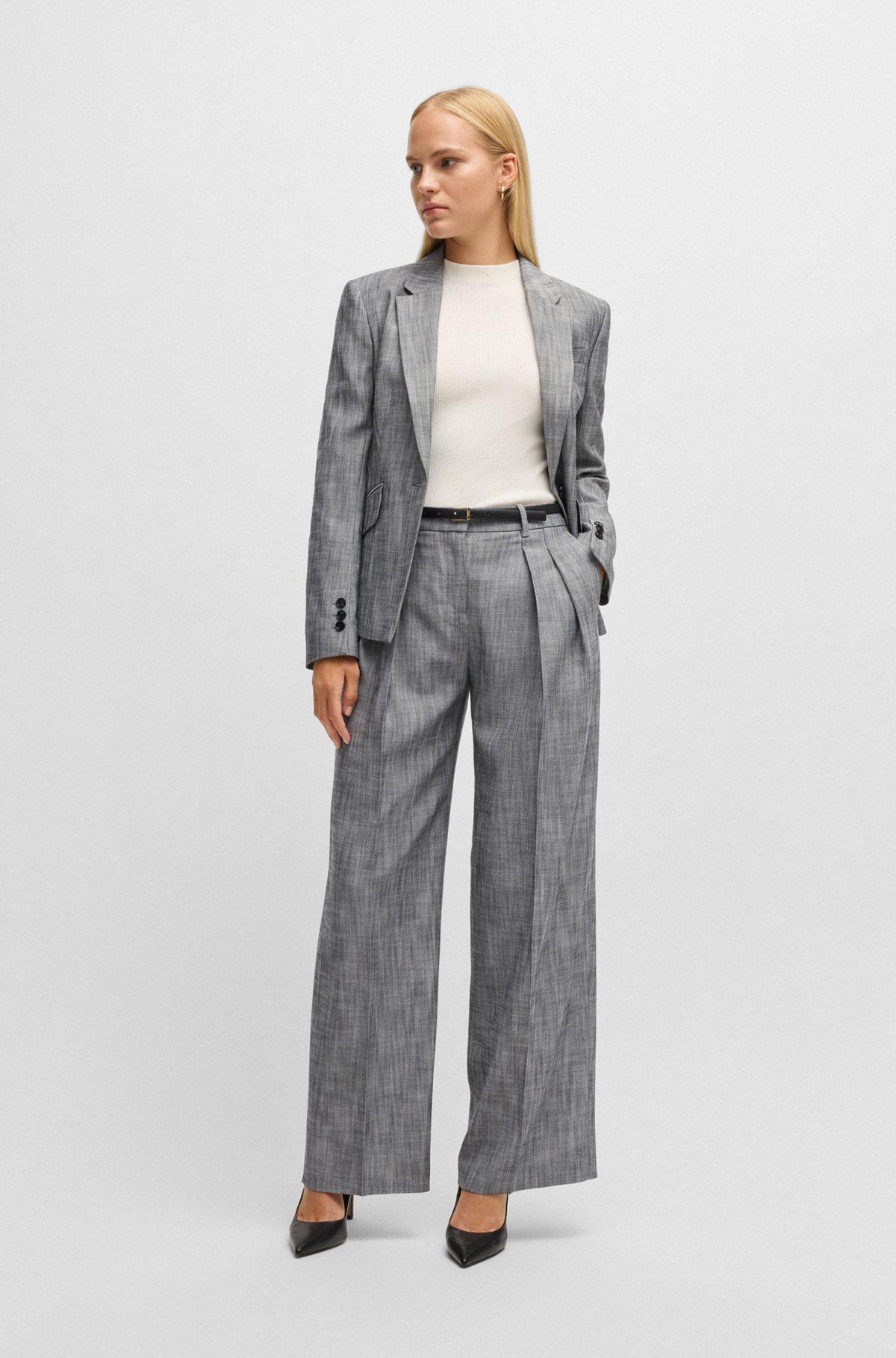 Regular-fit trousers with pleated front Product Image