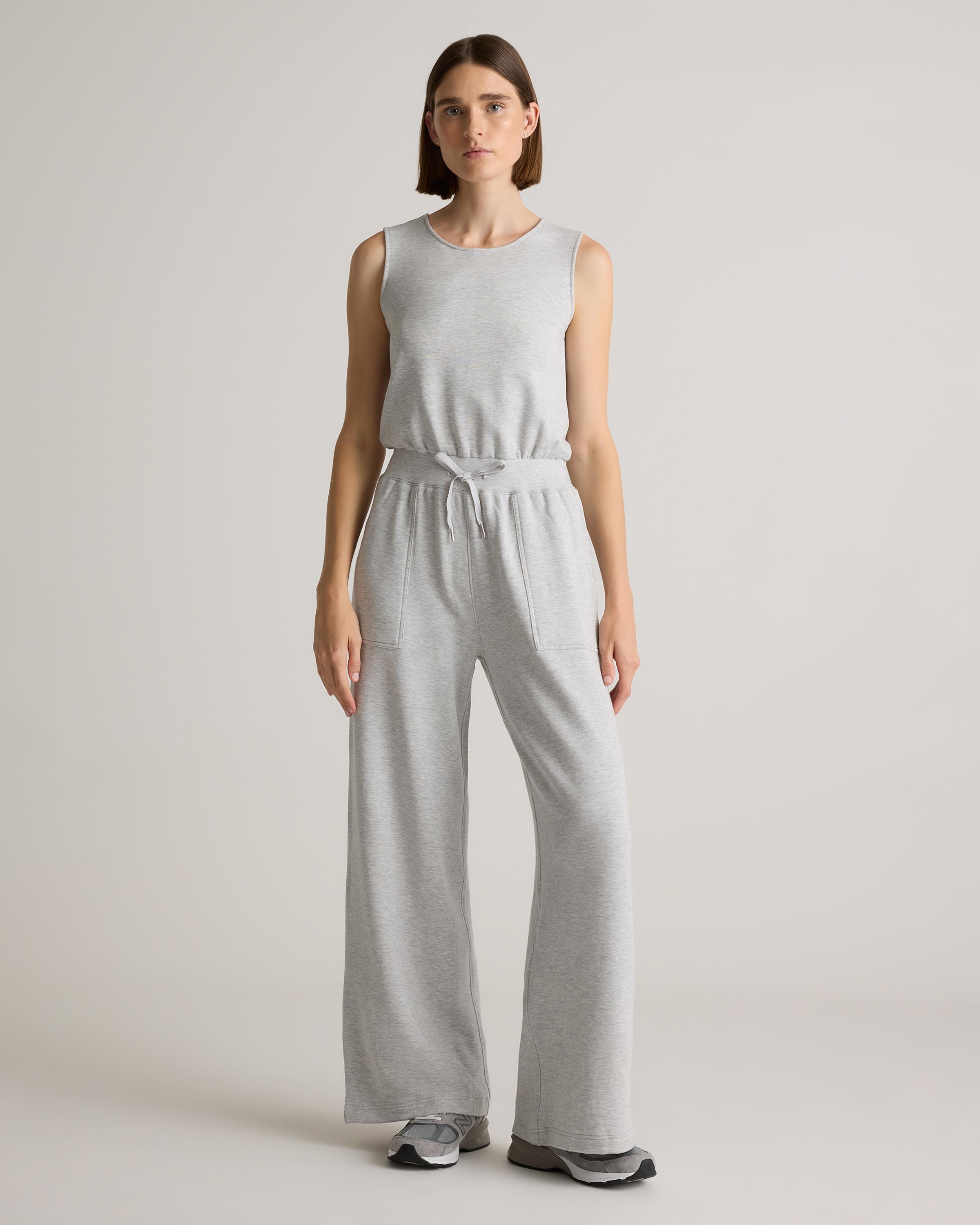 SuperSoft Fleece Sleeveless Wide Leg Jumpsuit Product Image