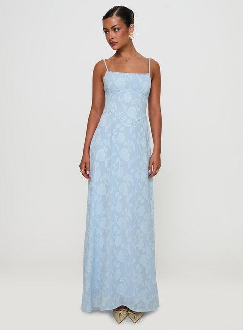 South Of France Maxi Dress Blue Product Image