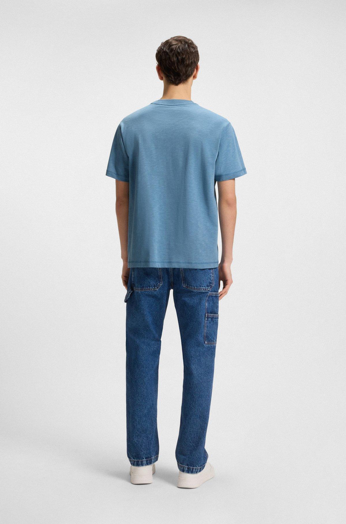 Slub-cotton T-shirt with logo print Product Image